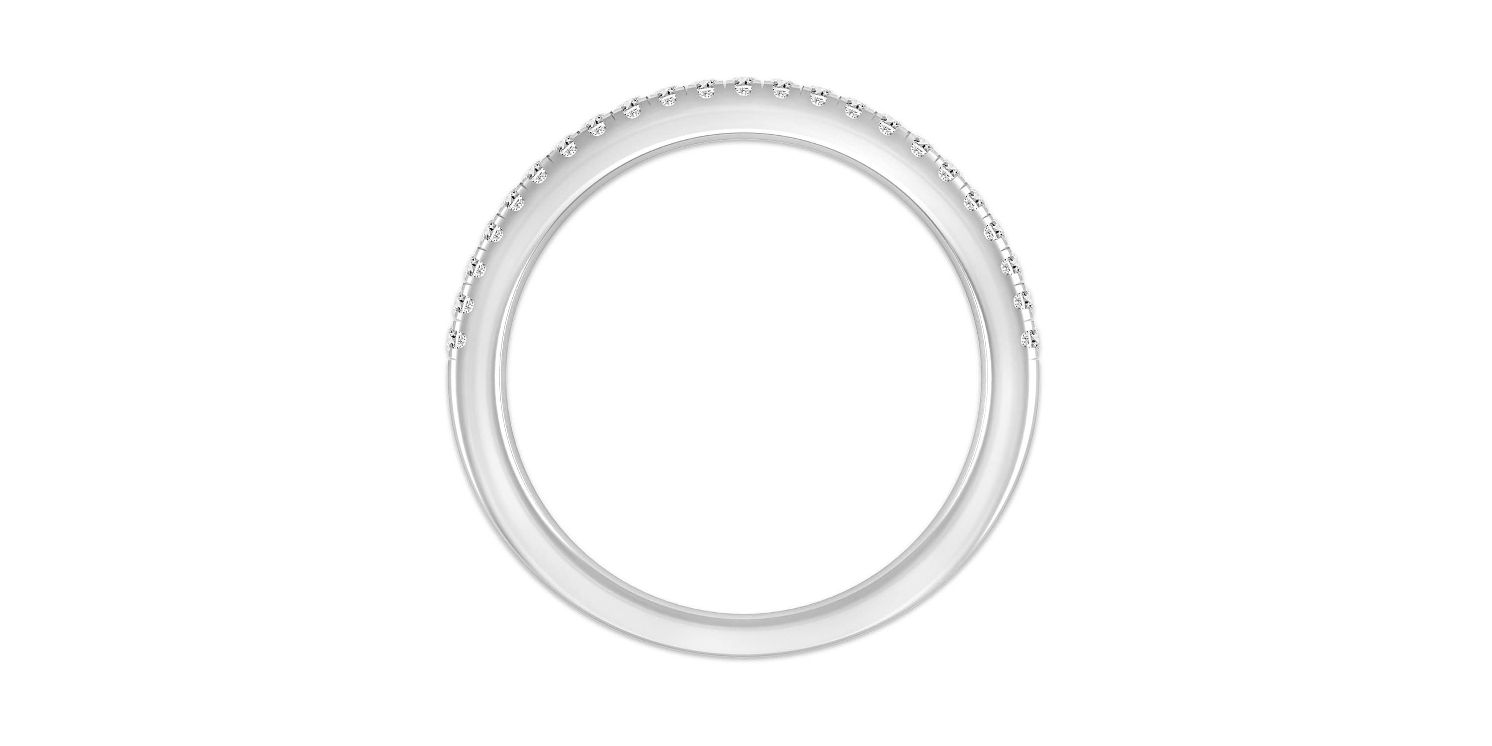 14K White Gold 1/4ct Round Diamond Ladies Band