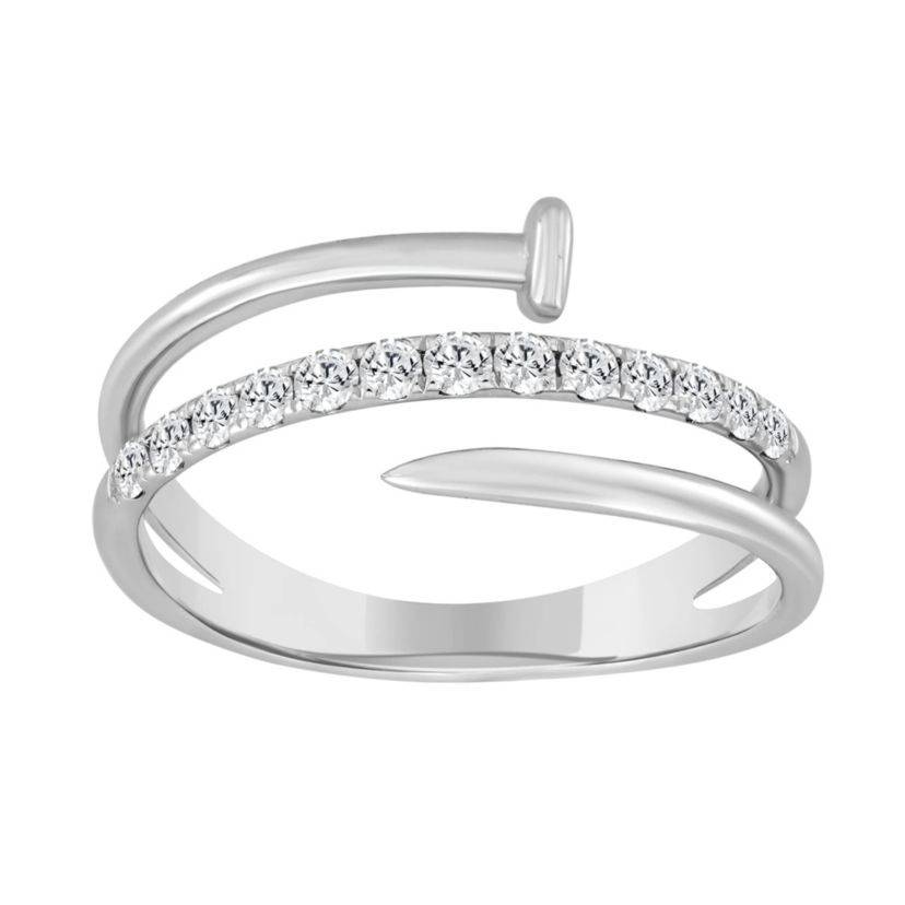 10K White Gold 1/3ct Round Diamond Ladies Ring