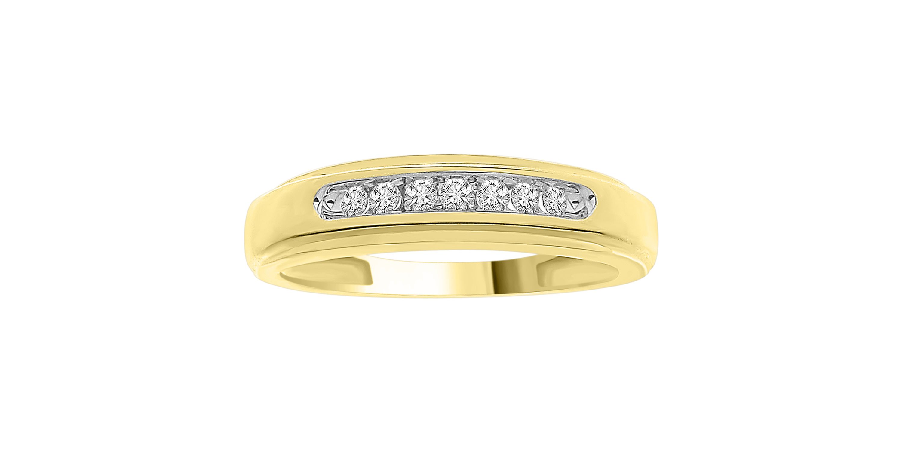 1/6ct. t.w. Diamond Mens Band in 10K Yellow Gold