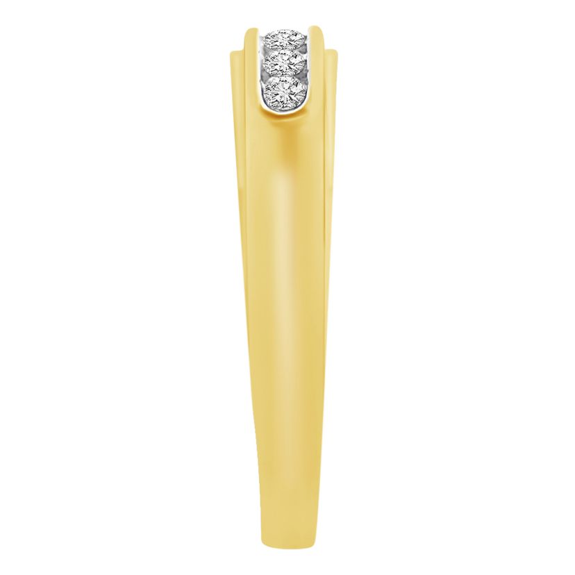 1/6ct. t.w. Diamond Mens Band in 10K Yellow Gold