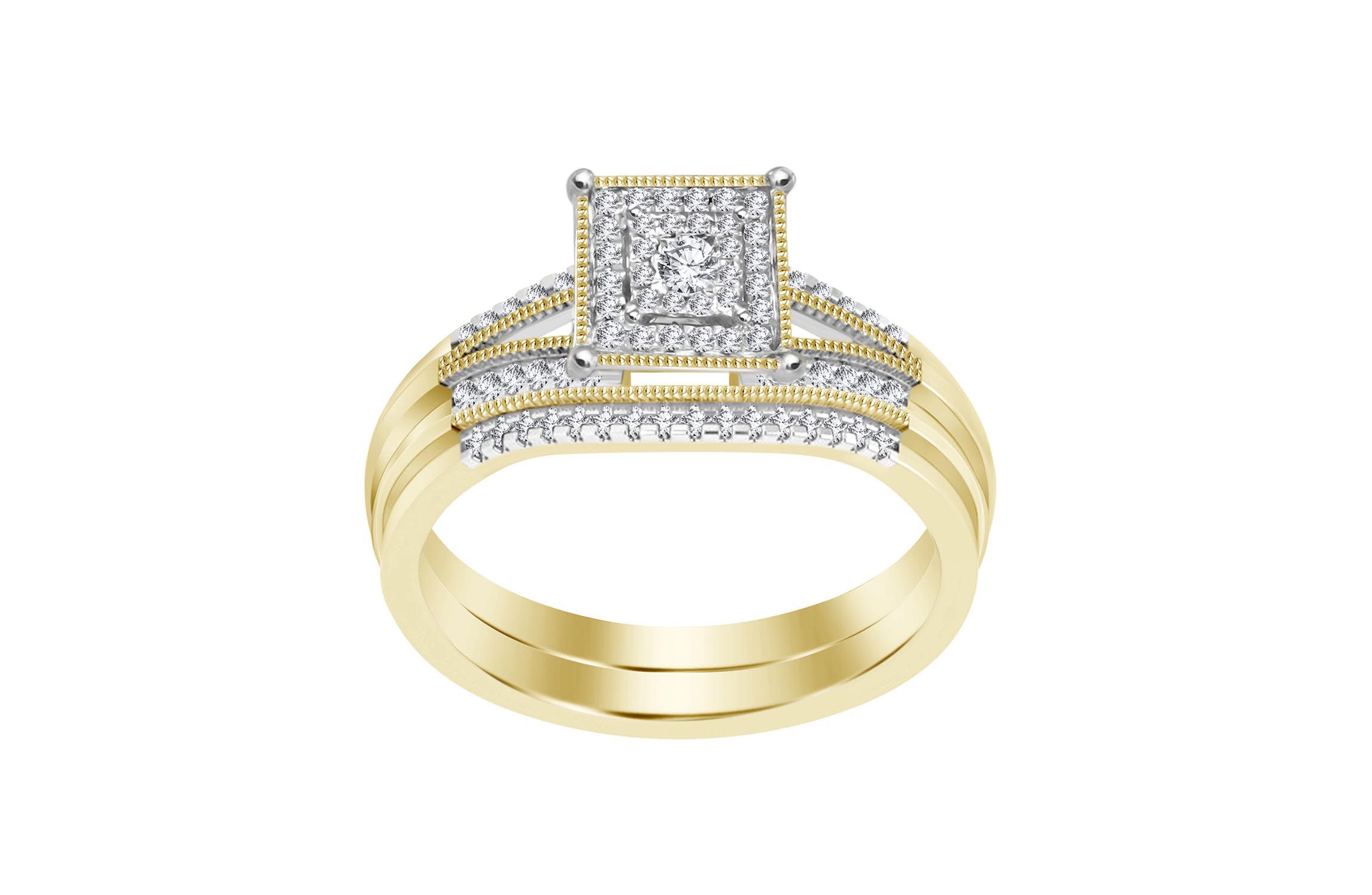 1/5ct. t.w. Diamond Baby Bridal Set in 10K Yellow Gold