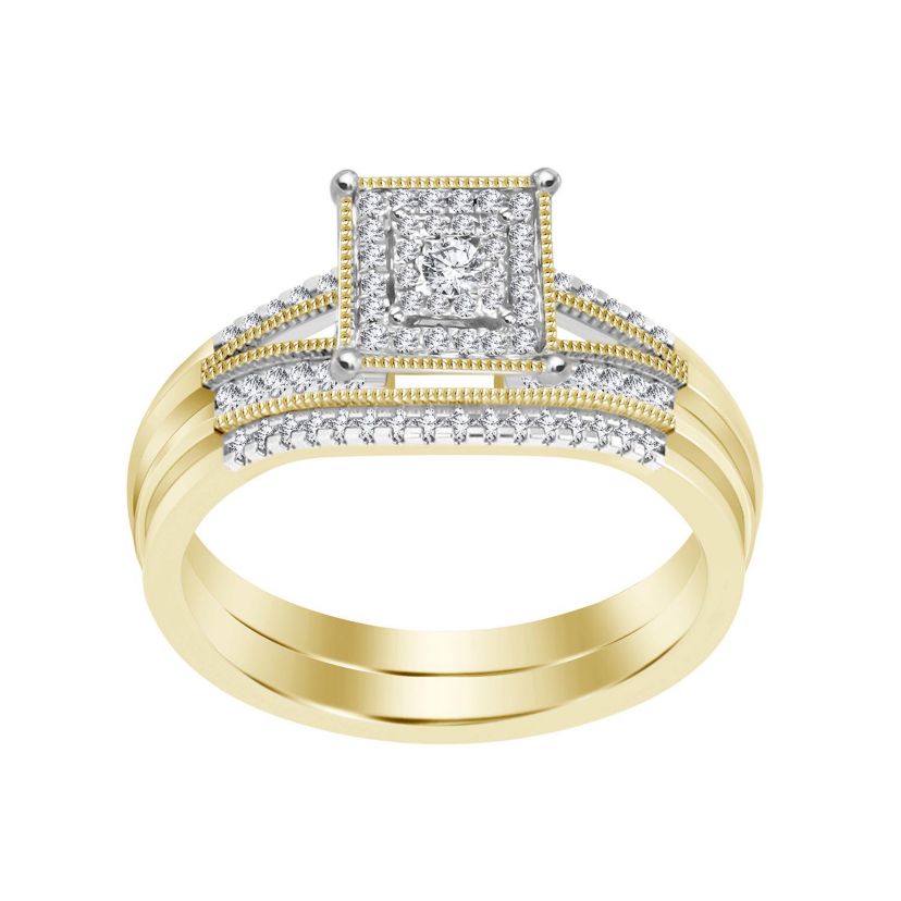 1/5ct. t.w. Diamond Baby Bridal Set in 10K Yellow Gold