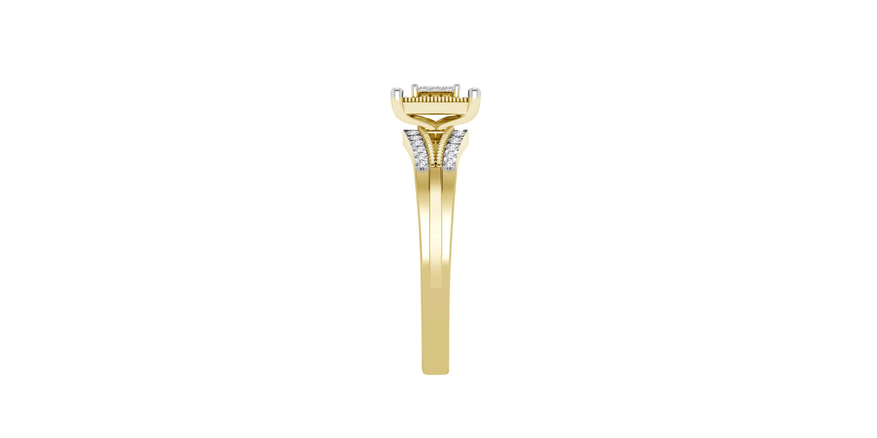1/5ct. t.w. Diamond Baby Bridal Set in 10K Yellow Gold