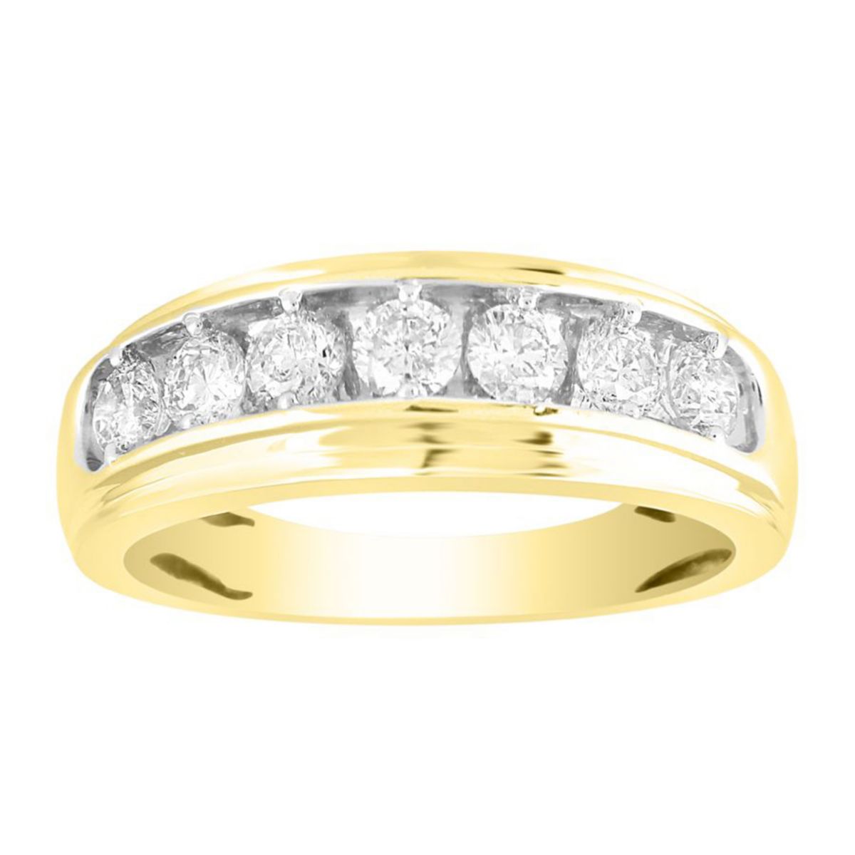 1ct. t.w. Diamond Mens Band in 10K Yellow Gold
