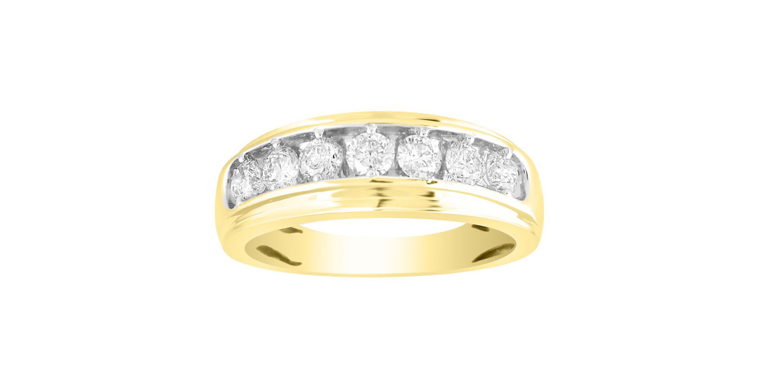 1ct. t.w. Diamond Mens Band in 10K Yellow Gold