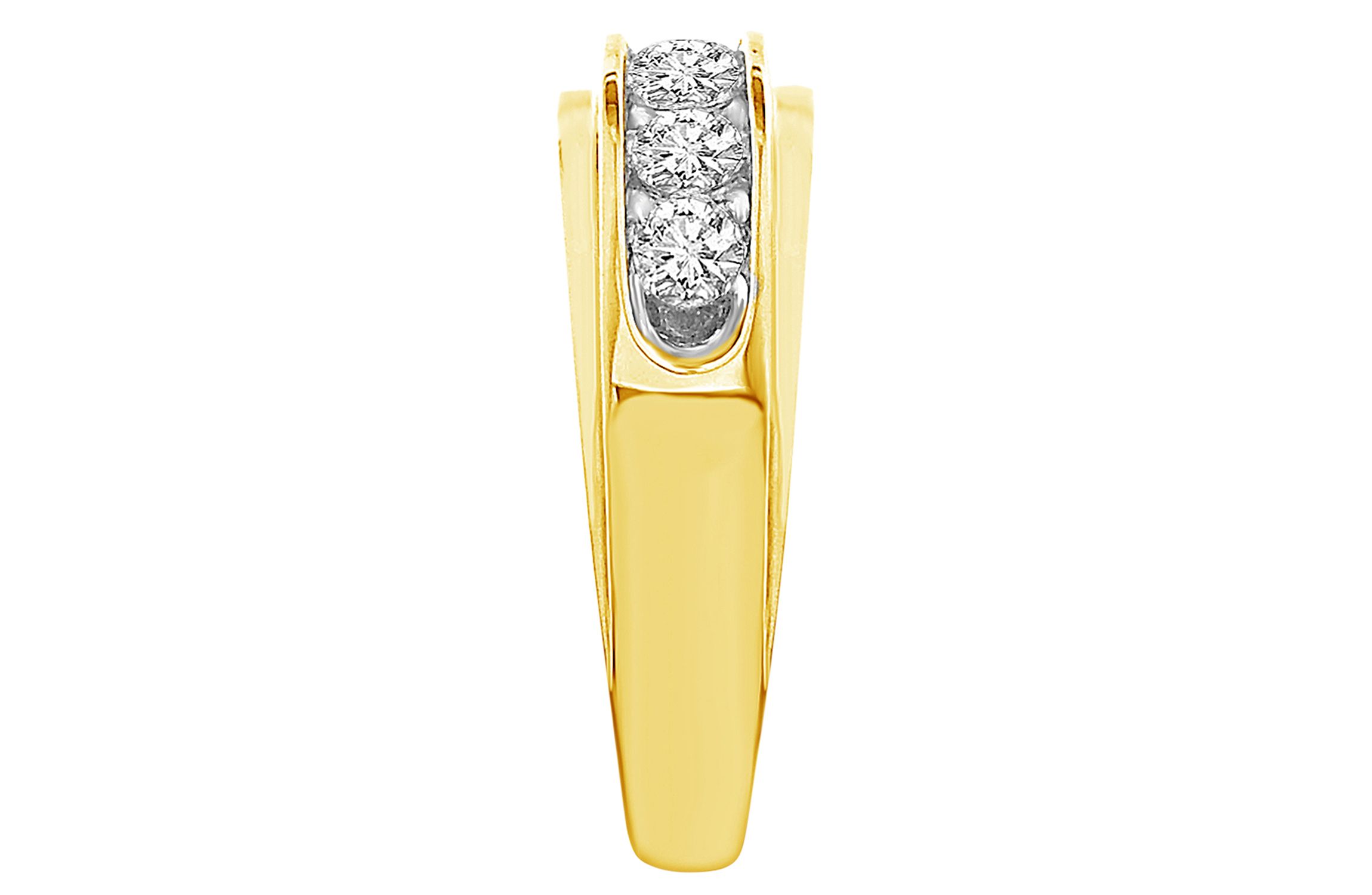 1ct. t.w. Diamond Mens Band in 10K Yellow Gold