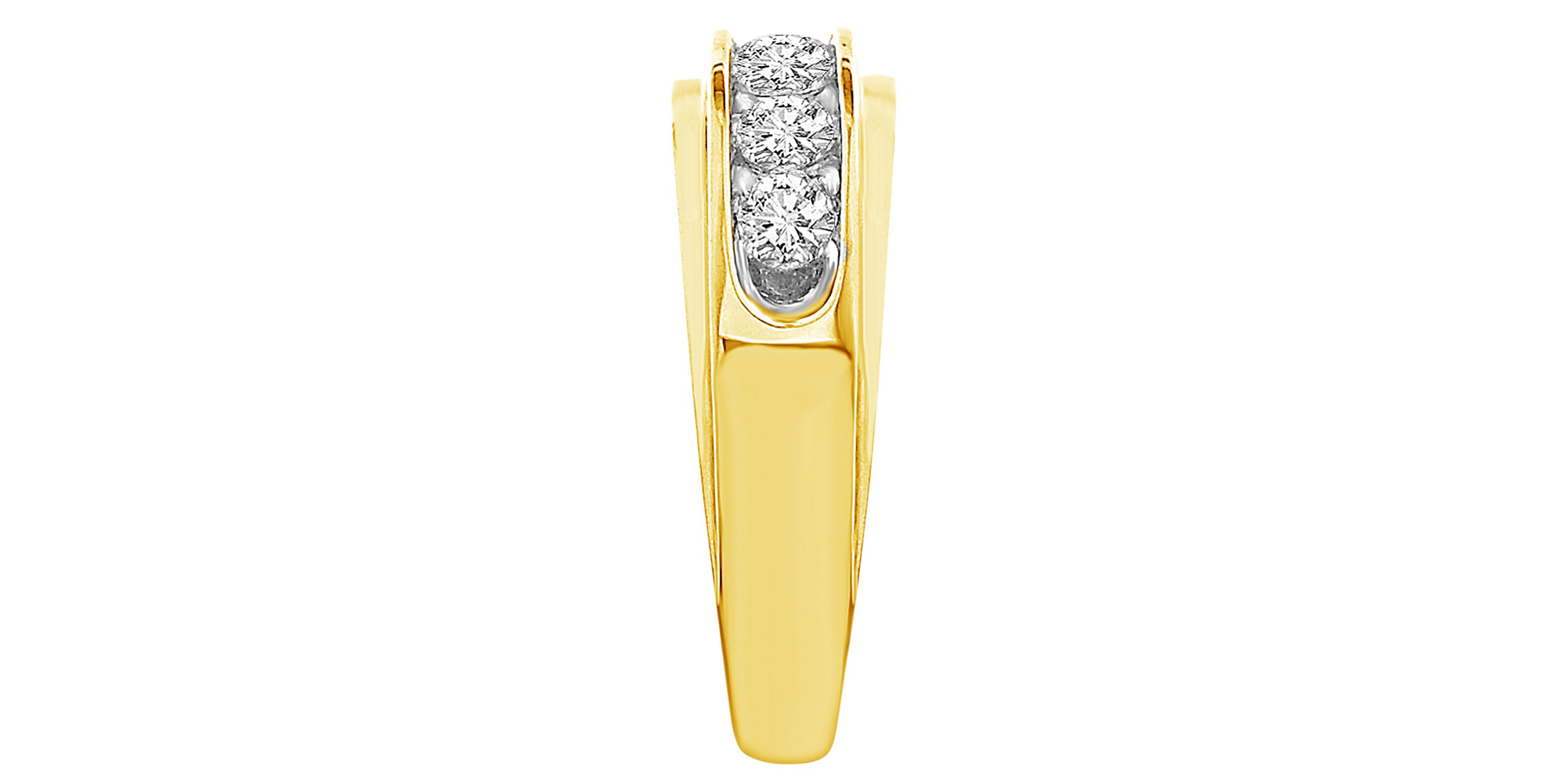 1ct. t.w. Diamond Mens Band in 10K Yellow Gold
