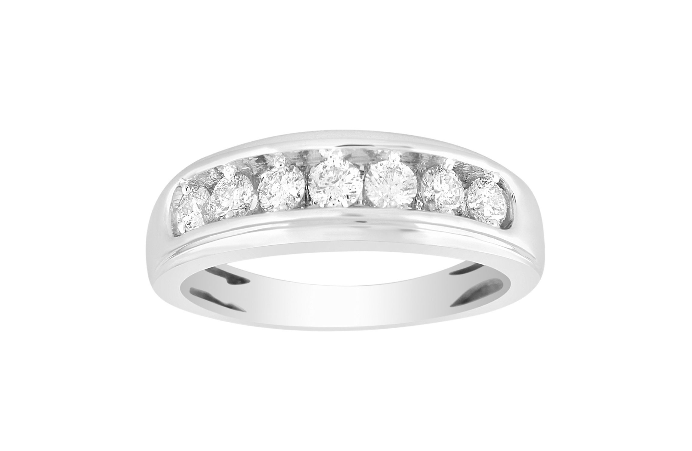 3/4ct. t.w. Diamond Mens Band in 10K White Gold