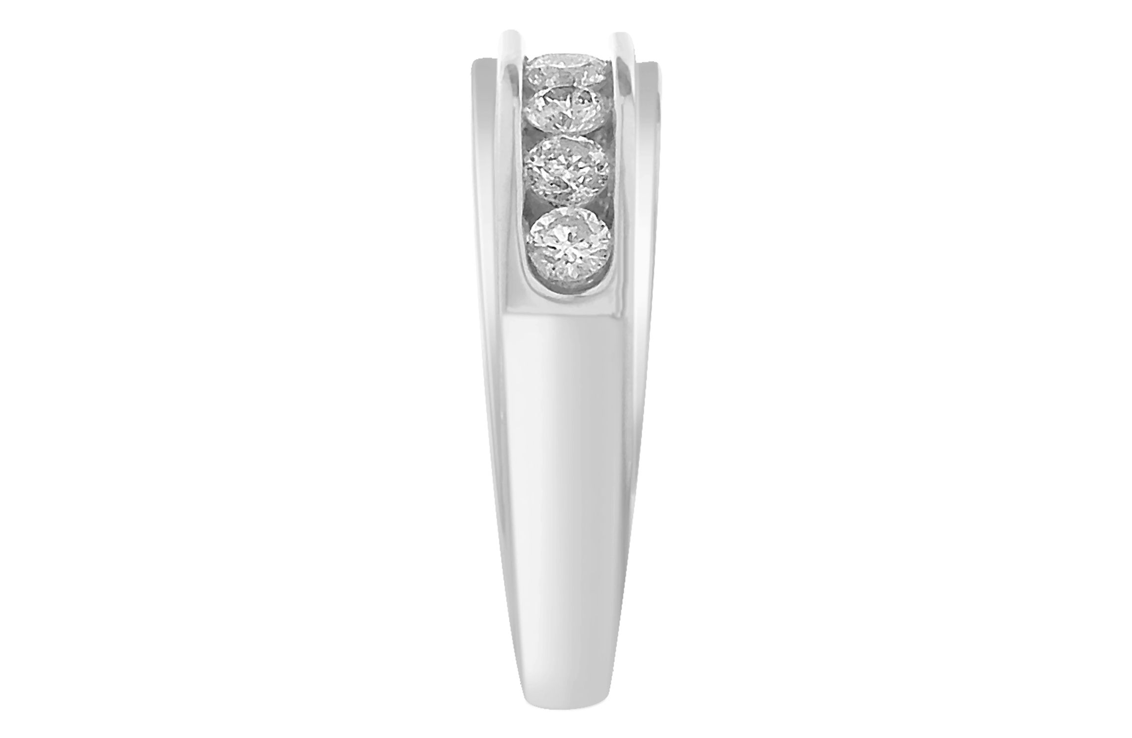 3/4ct. t.w. Diamond Mens Band in 10K White Gold