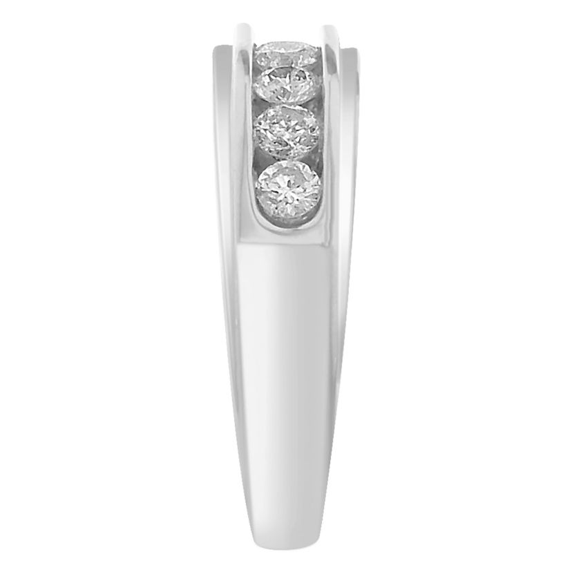 3/4ct. t.w. Diamond Mens Band in 10K White Gold