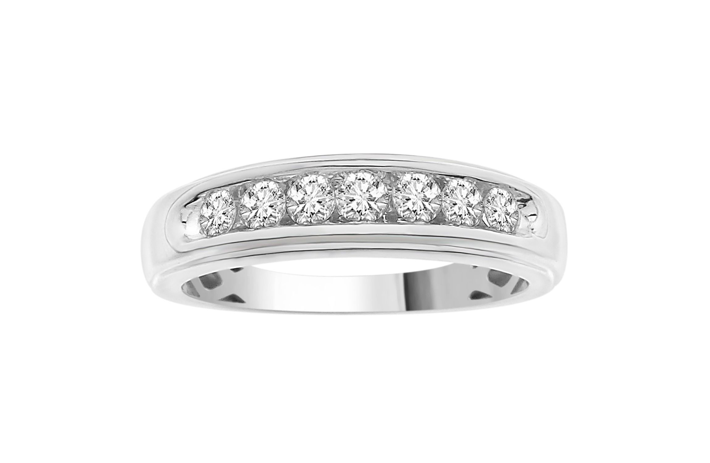 1/2ct. t.w. Diamond Mens Band in 10K White Gold