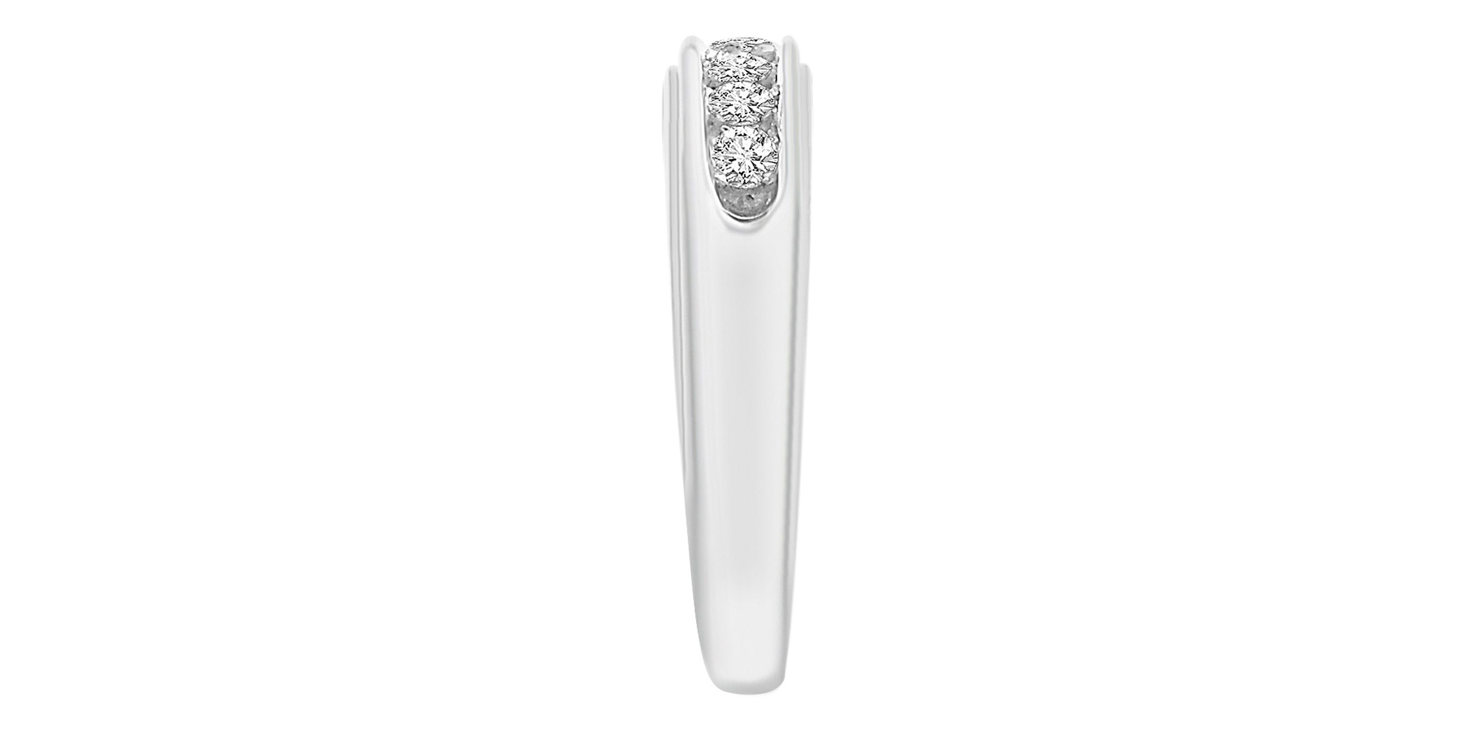 1/2ct. t.w. Diamond Mens Band in 10K White Gold