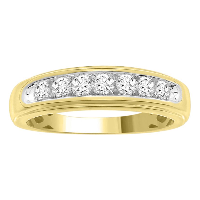 1/2ct. t.w. Diamond Mens Band in 10K Yellow Gold