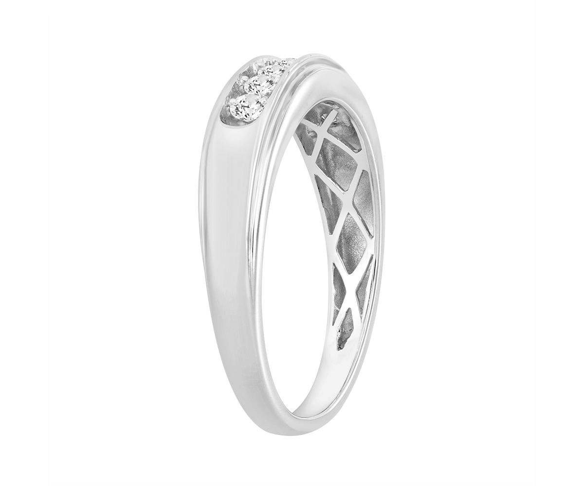 1/4ct. t.w. Diamond Mens Band in 10K White Gold