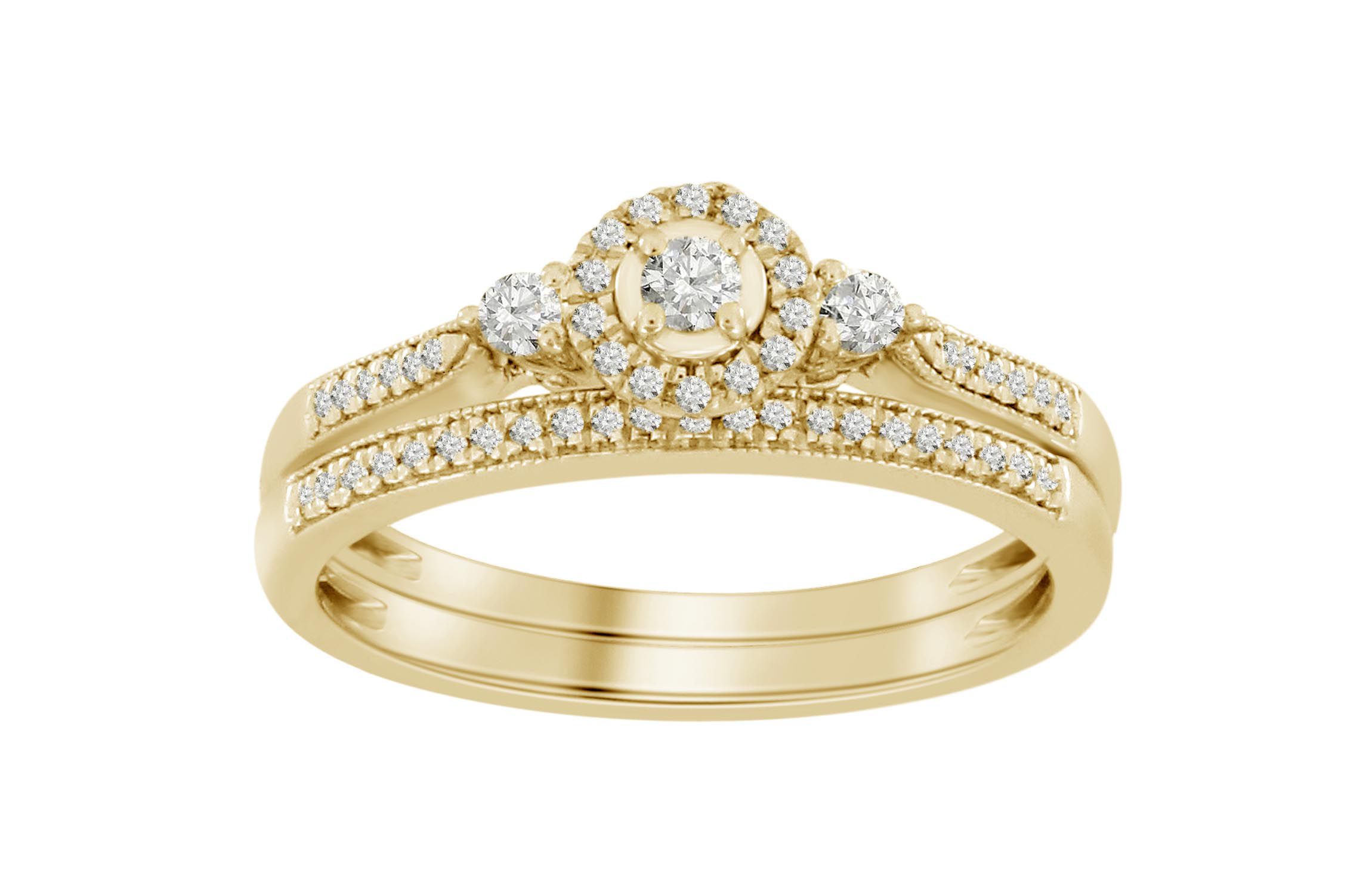 1/4ct. t.w. Diamond Baby Bridal Set in 10K Yellow Gold