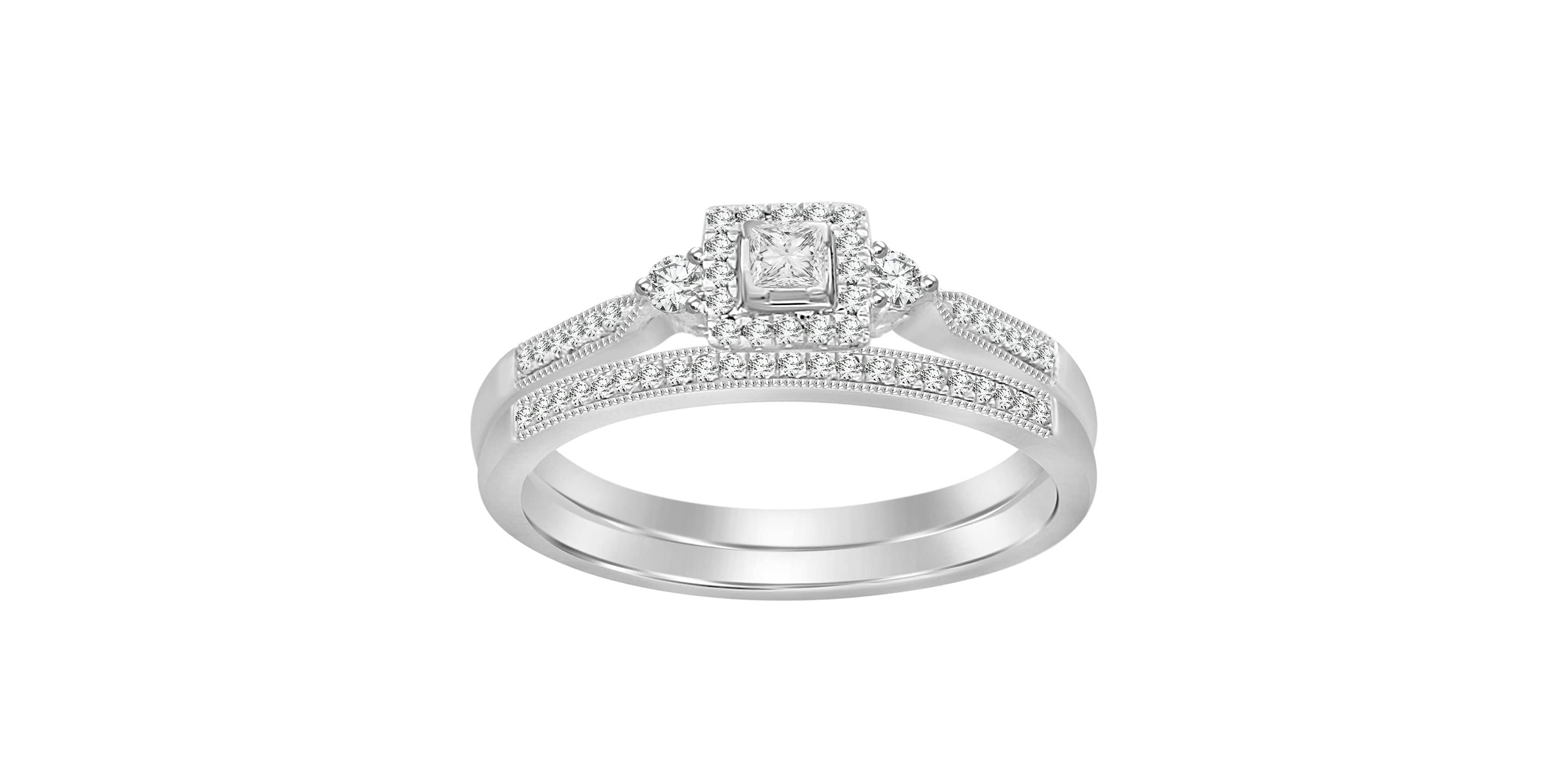 10K White Gold 1/4ct Round Diamond Ladies Ring