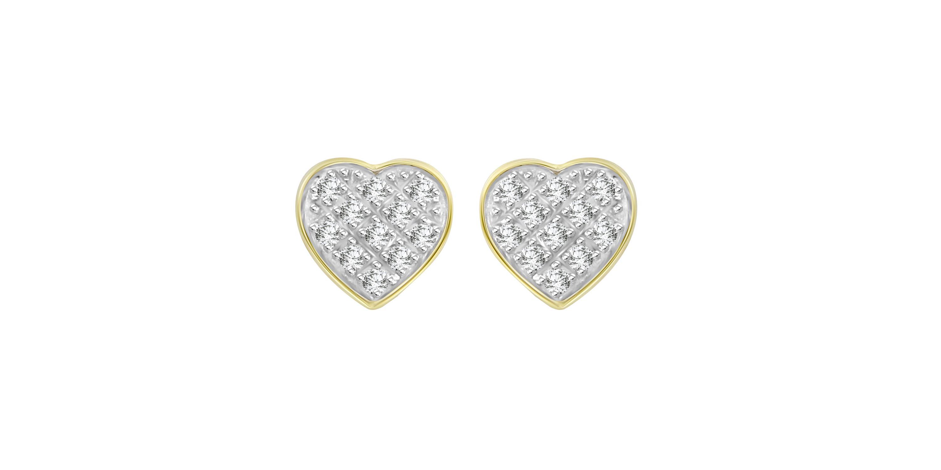 1/20ct. t.w. Heart Shape Diamond Stud Earring in 10K White Gold