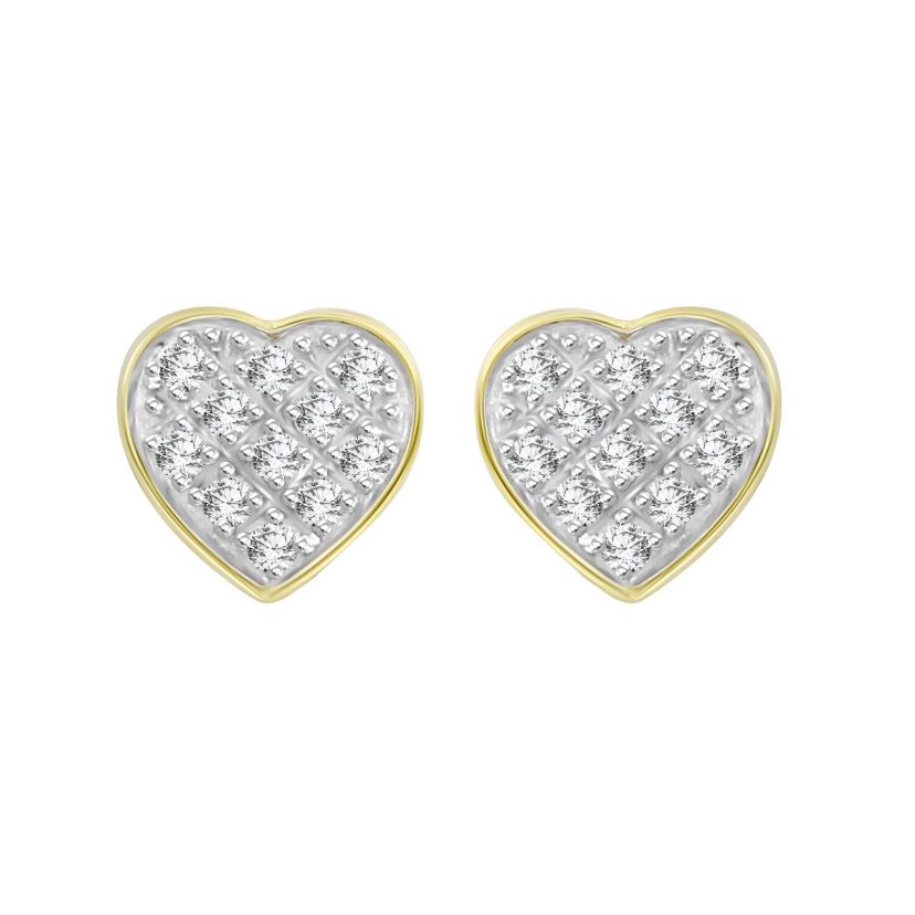 1/20ct. t.w. Heart Shape Diamond Stud Earring in 10K White Gold