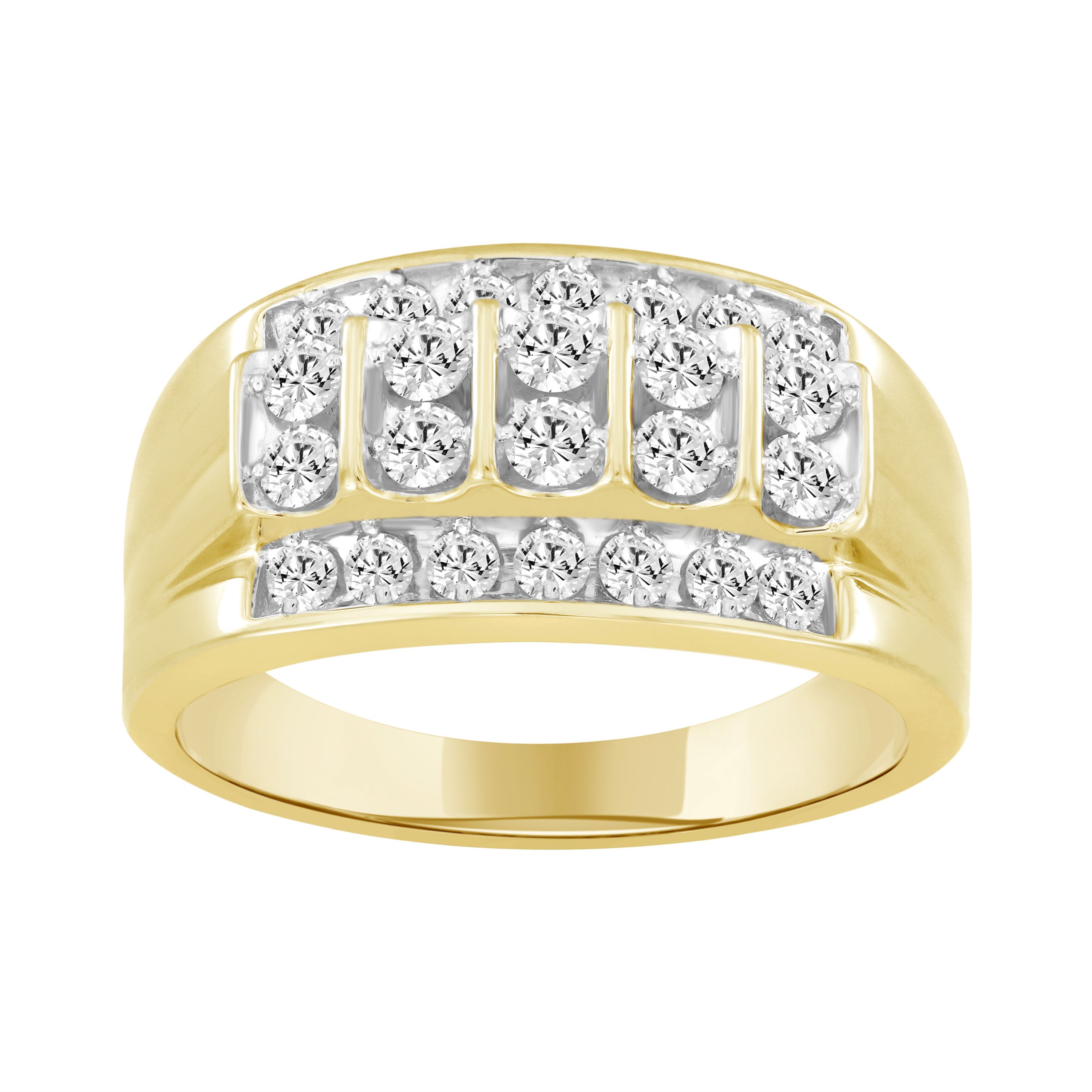 1ct. t.w. Diamond Mens Ring in 10K Yellow Gold
