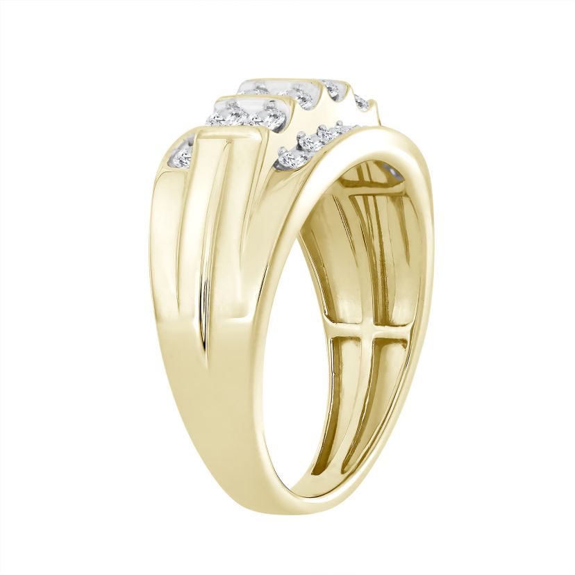 1ct. t.w. Diamond Mens Ring in 10K Yellow Gold