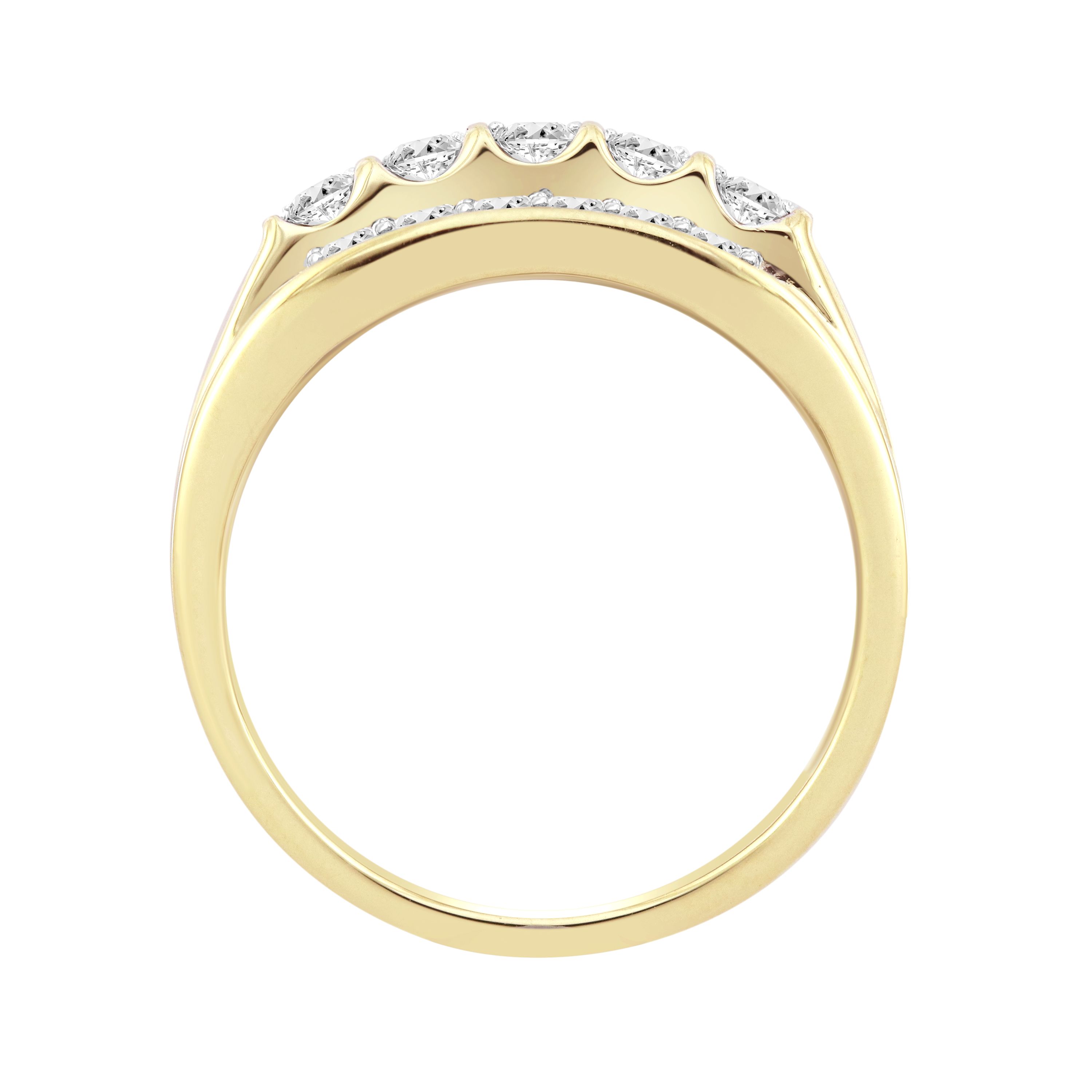 1ct. t.w. Diamond Mens Ring in 10K Yellow Gold