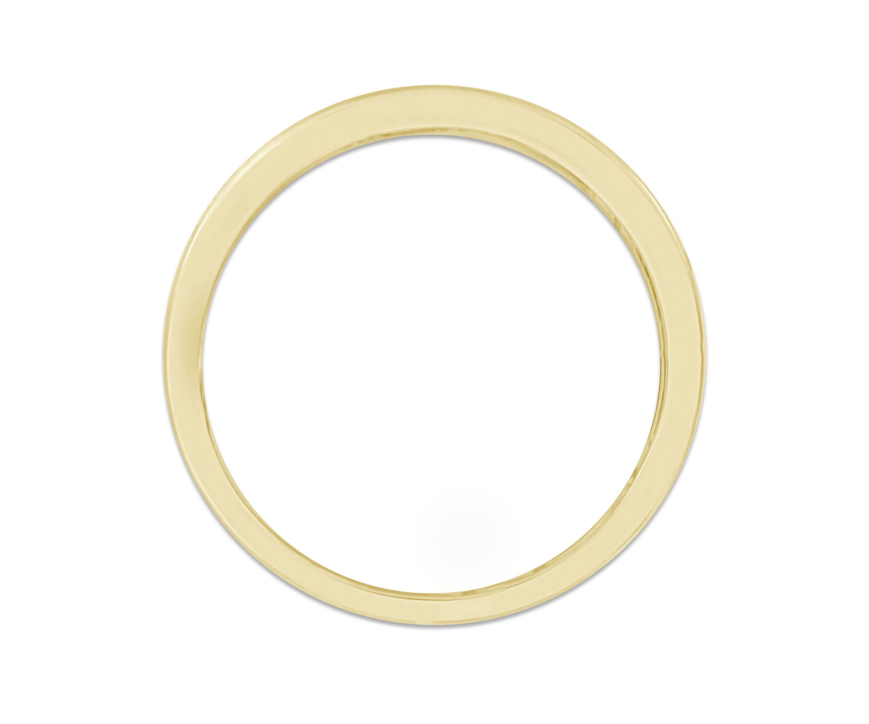 14K Yellow Gold 1/3ct Round Diamond Mens Band