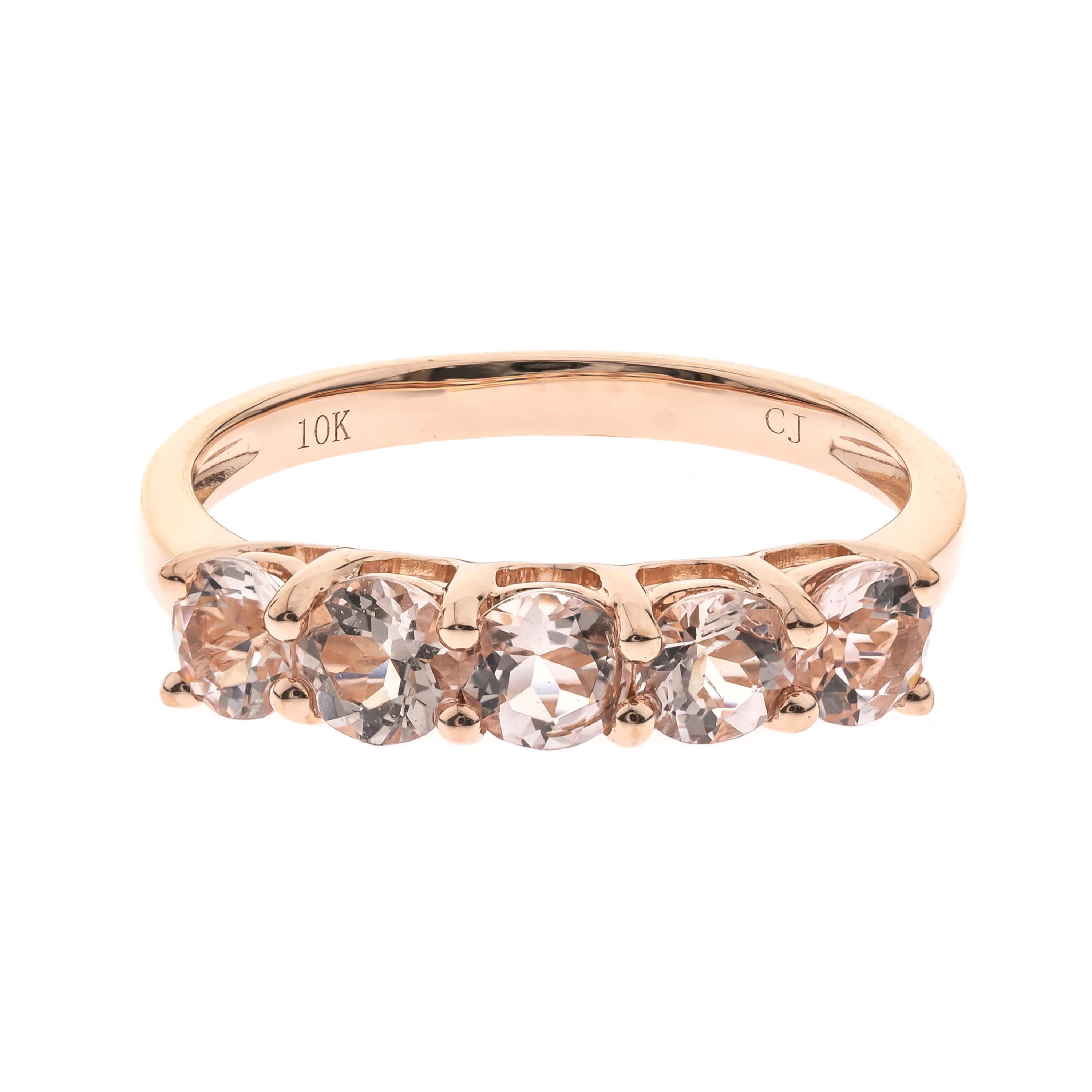 Morganite Ring in 10K Rose Gold