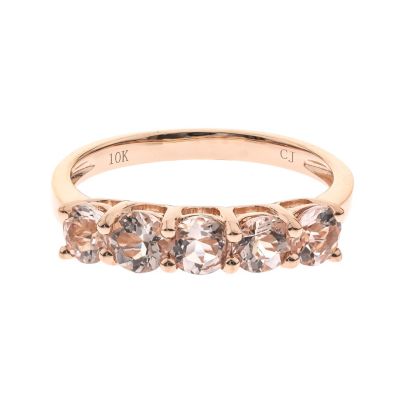 Anika and August Morganite Ring in 10K Rose Gold, 6