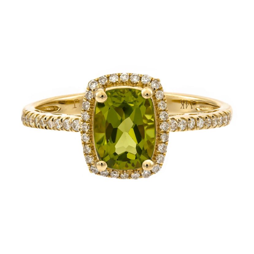 Peridot Ring in 14K Yellow Gold
