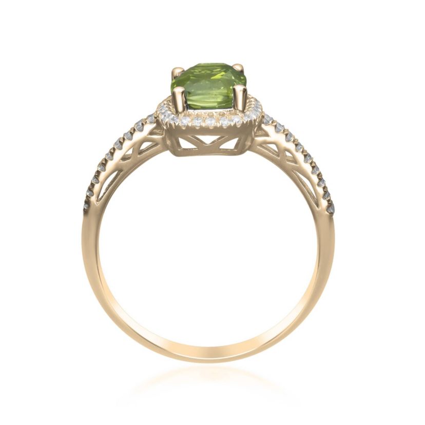 Peridot Ring in 14K Yellow Gold