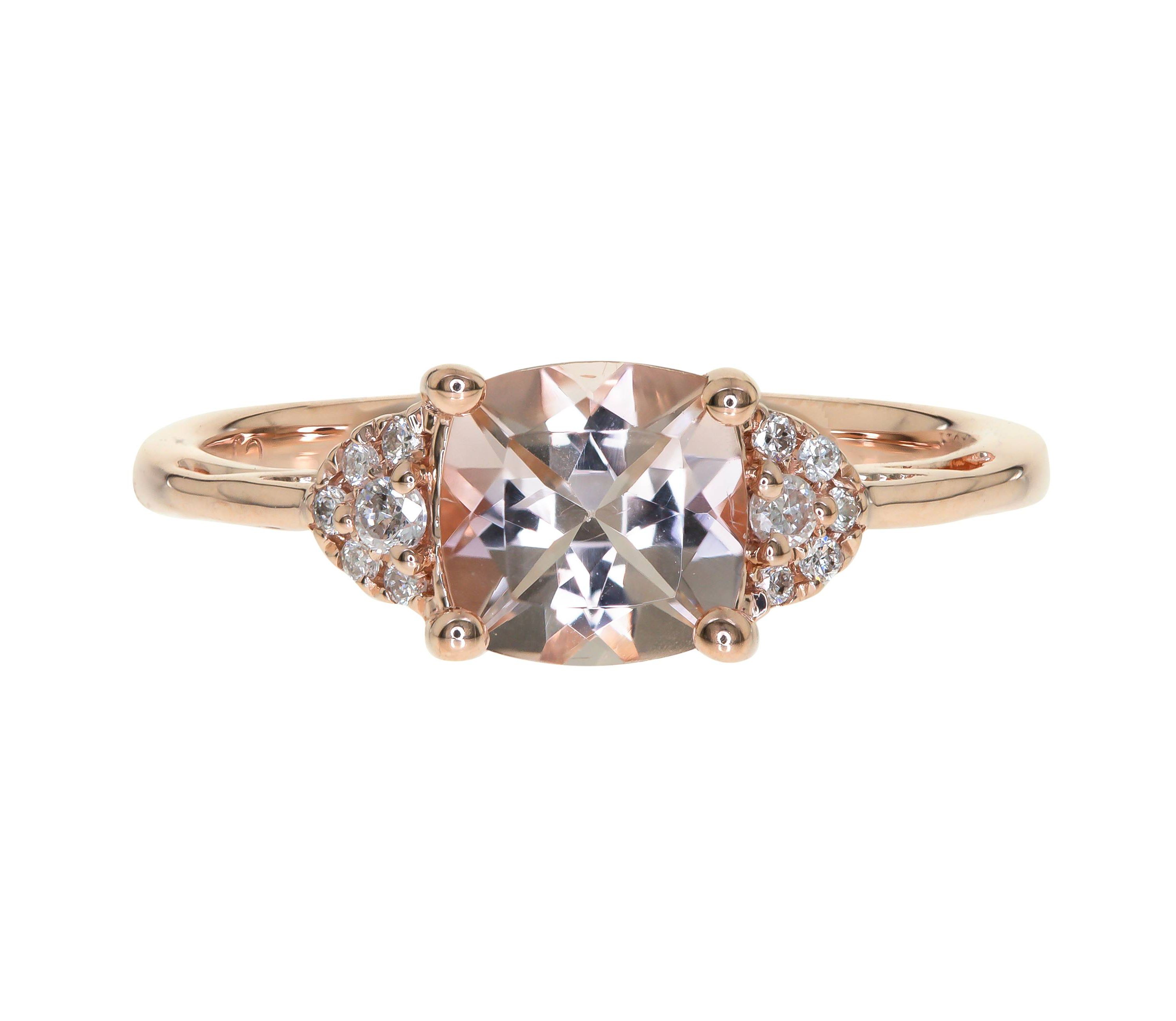 Morganite Ring in 10K Rose Gold