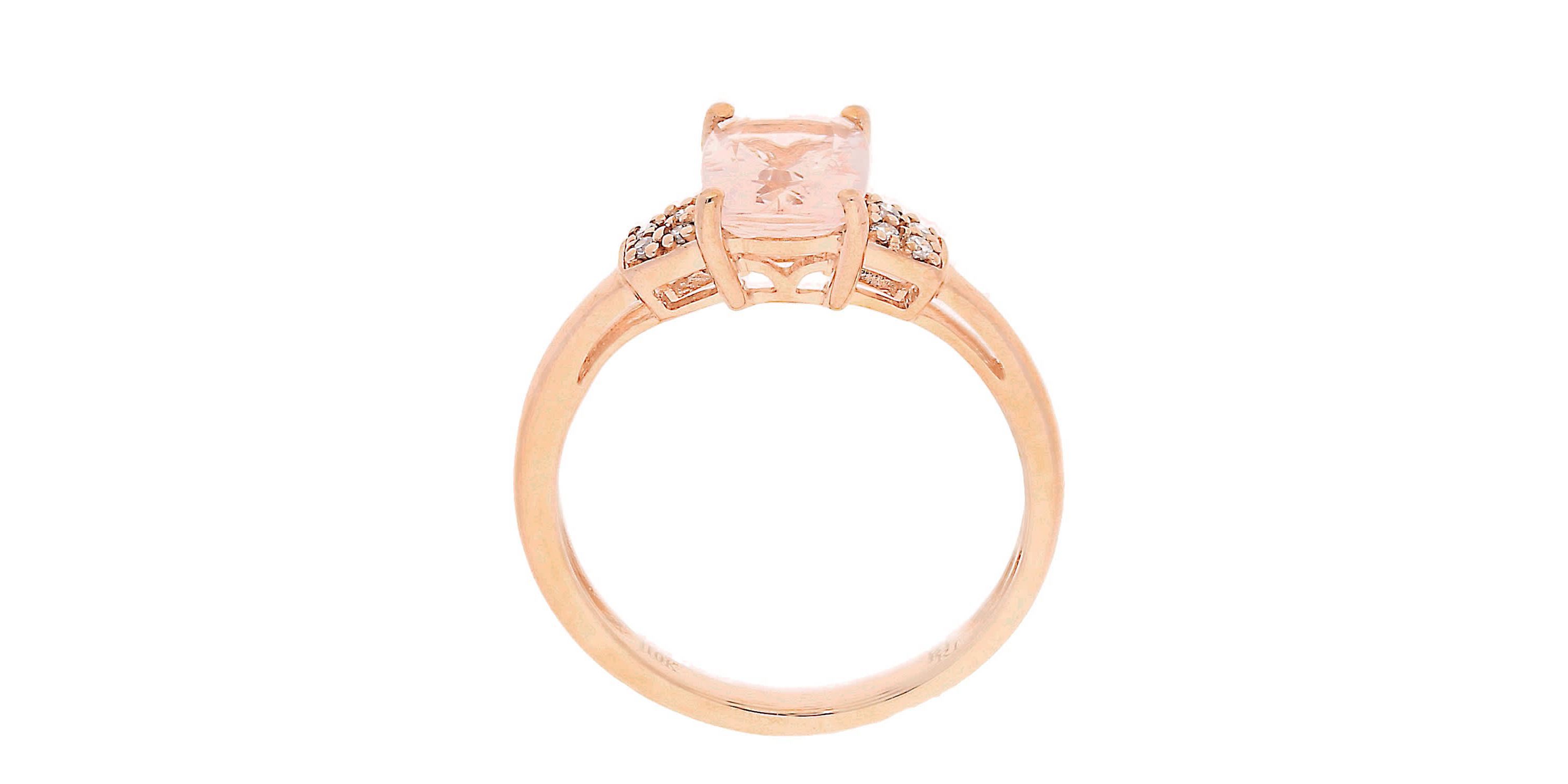 Morganite Ring in 10K Rose Gold