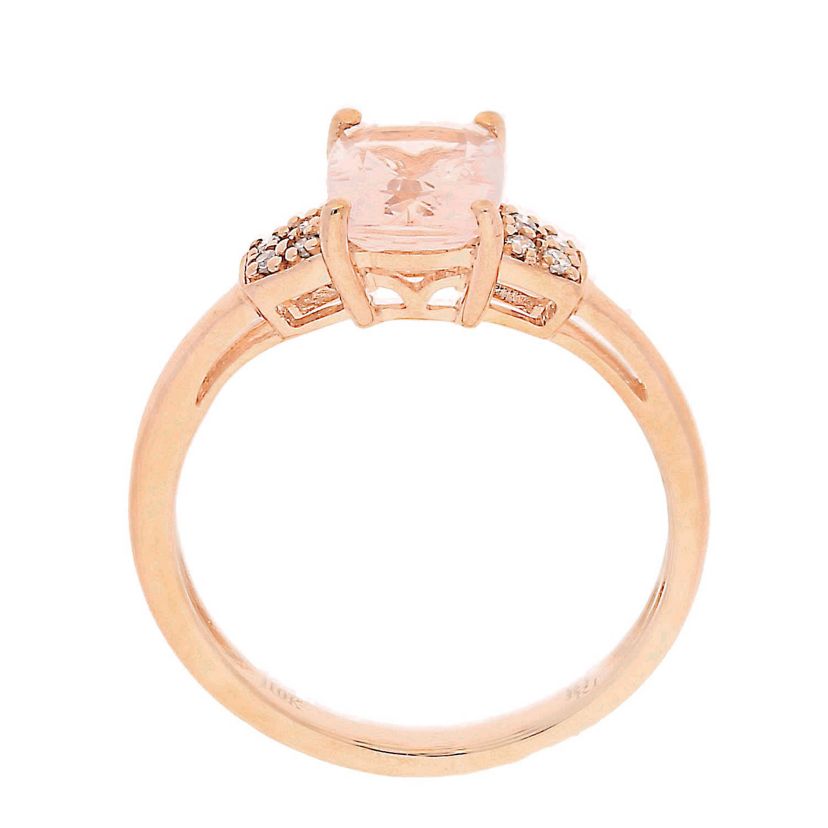 Morganite Ring in 10K Rose Gold