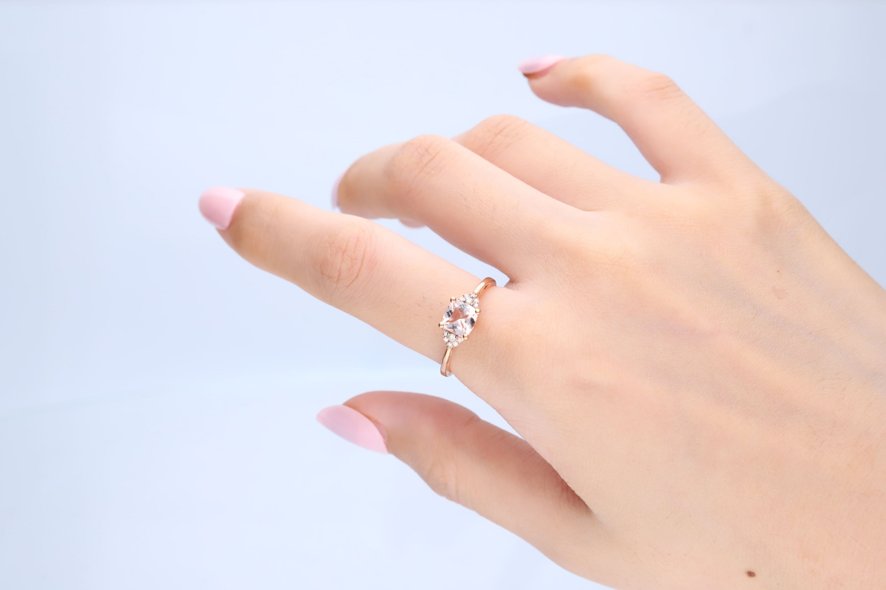 Morganite Ring in 10K Rose Gold