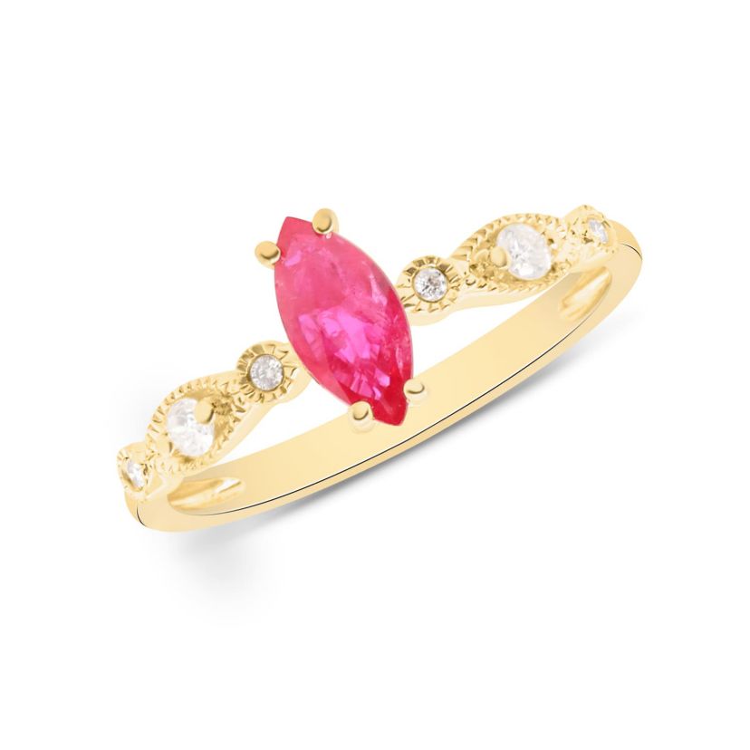 Ruby Ring in 10K Yellow Gold