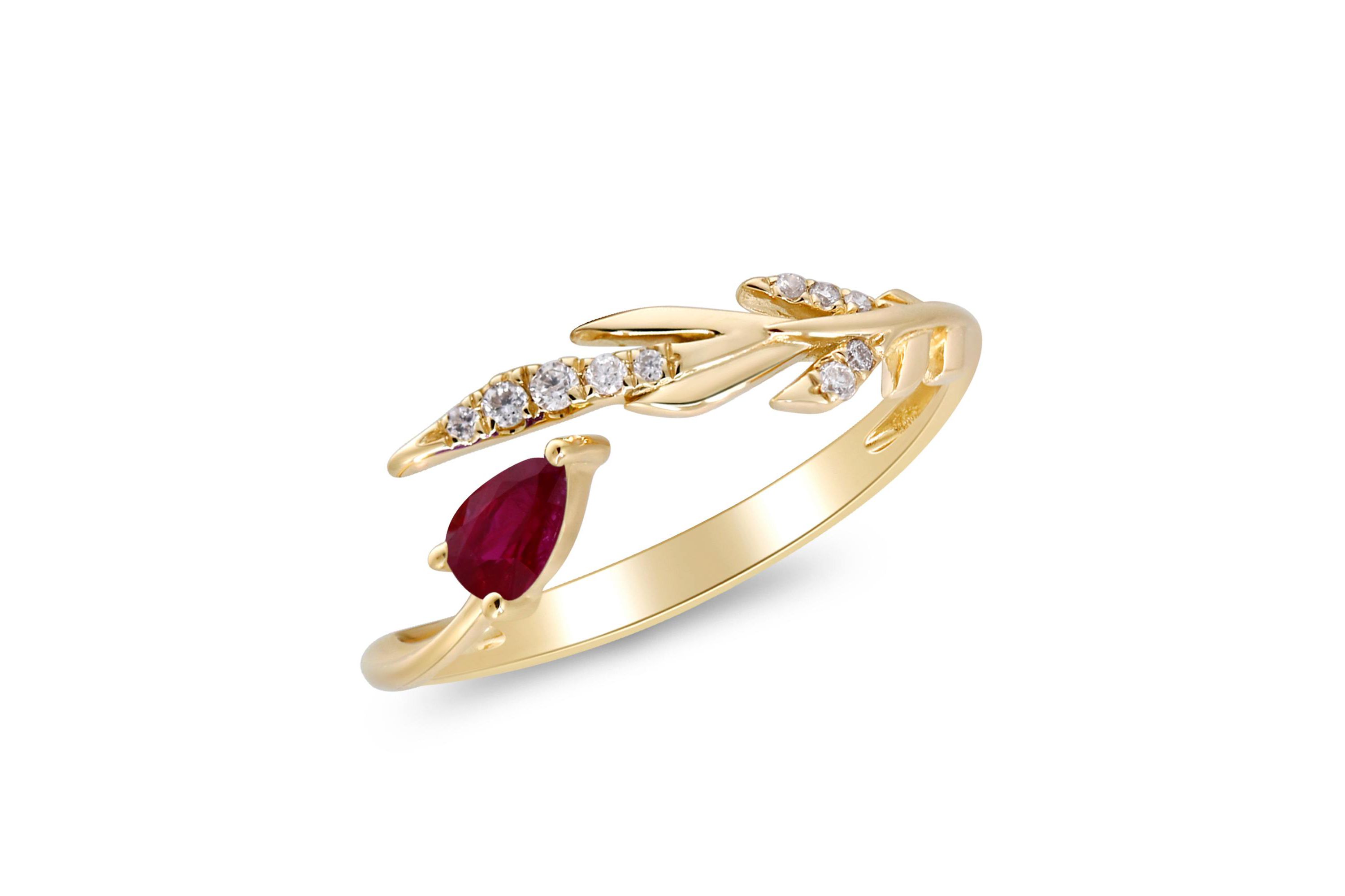 Ruby Ring in 14K Yellow Gold