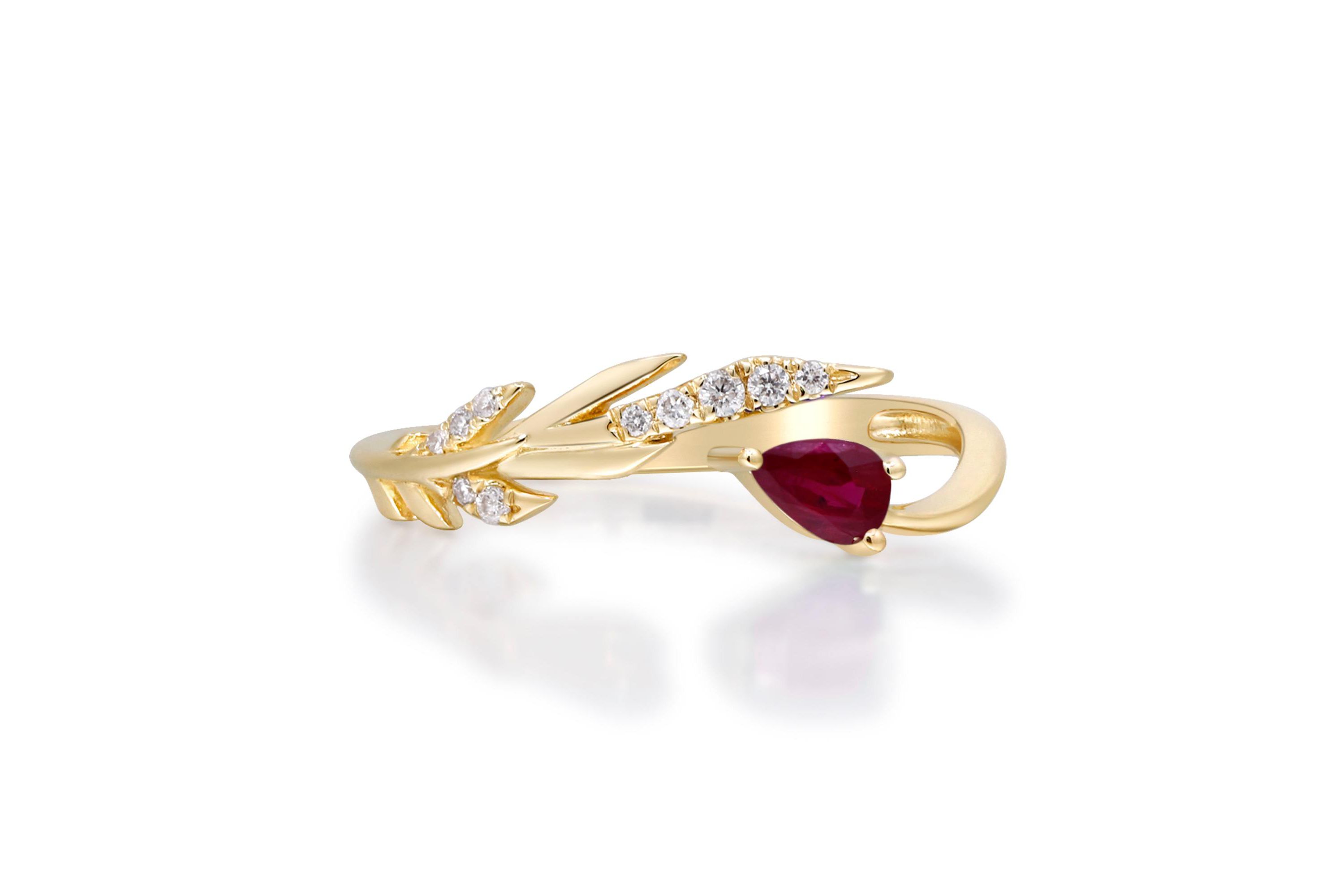 Ruby Ring in 14K Yellow Gold