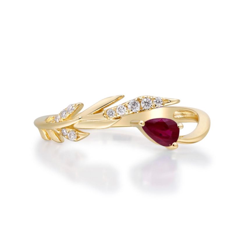 Ruby Ring in 14K Yellow Gold