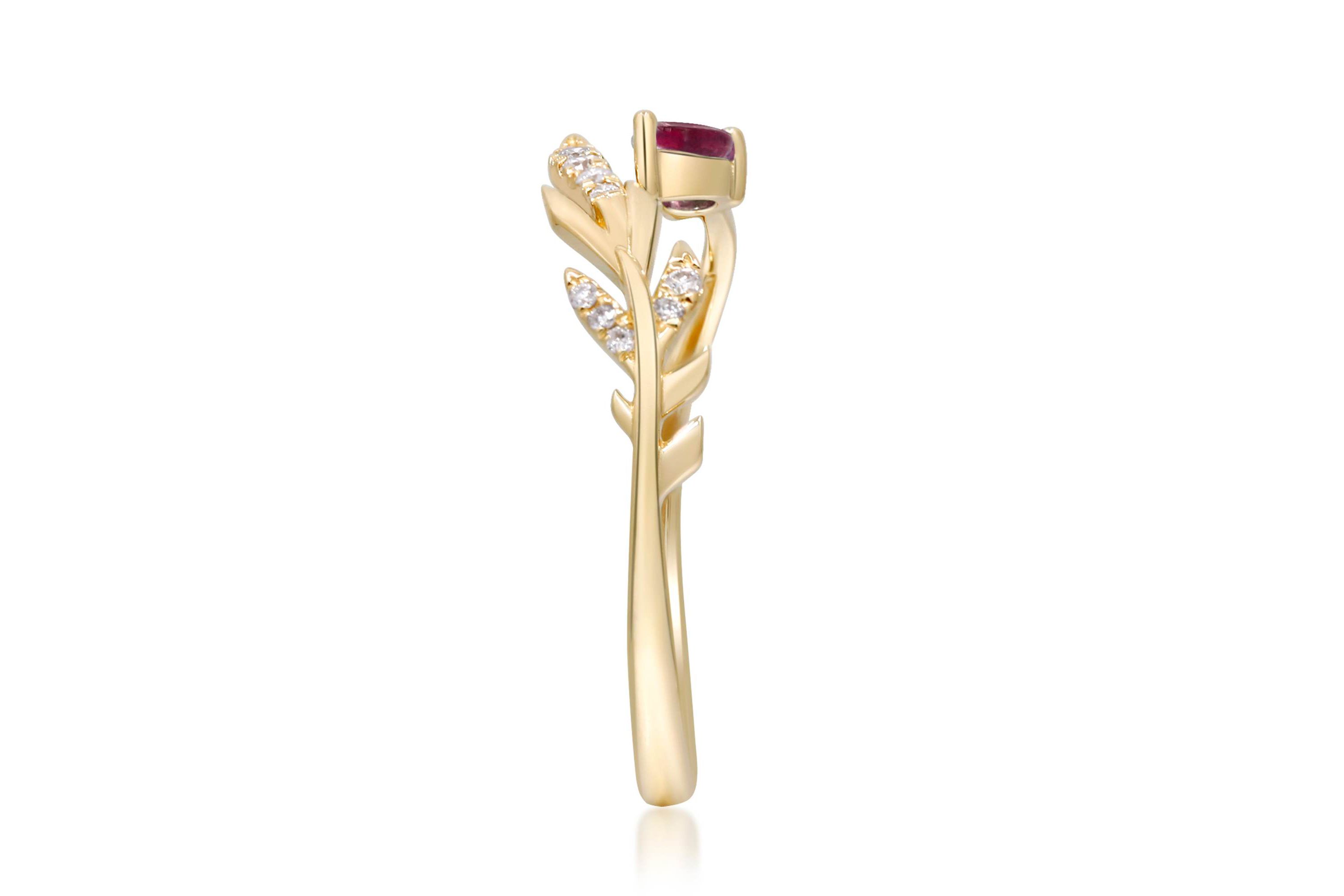 Ruby Ring in 14K Yellow Gold