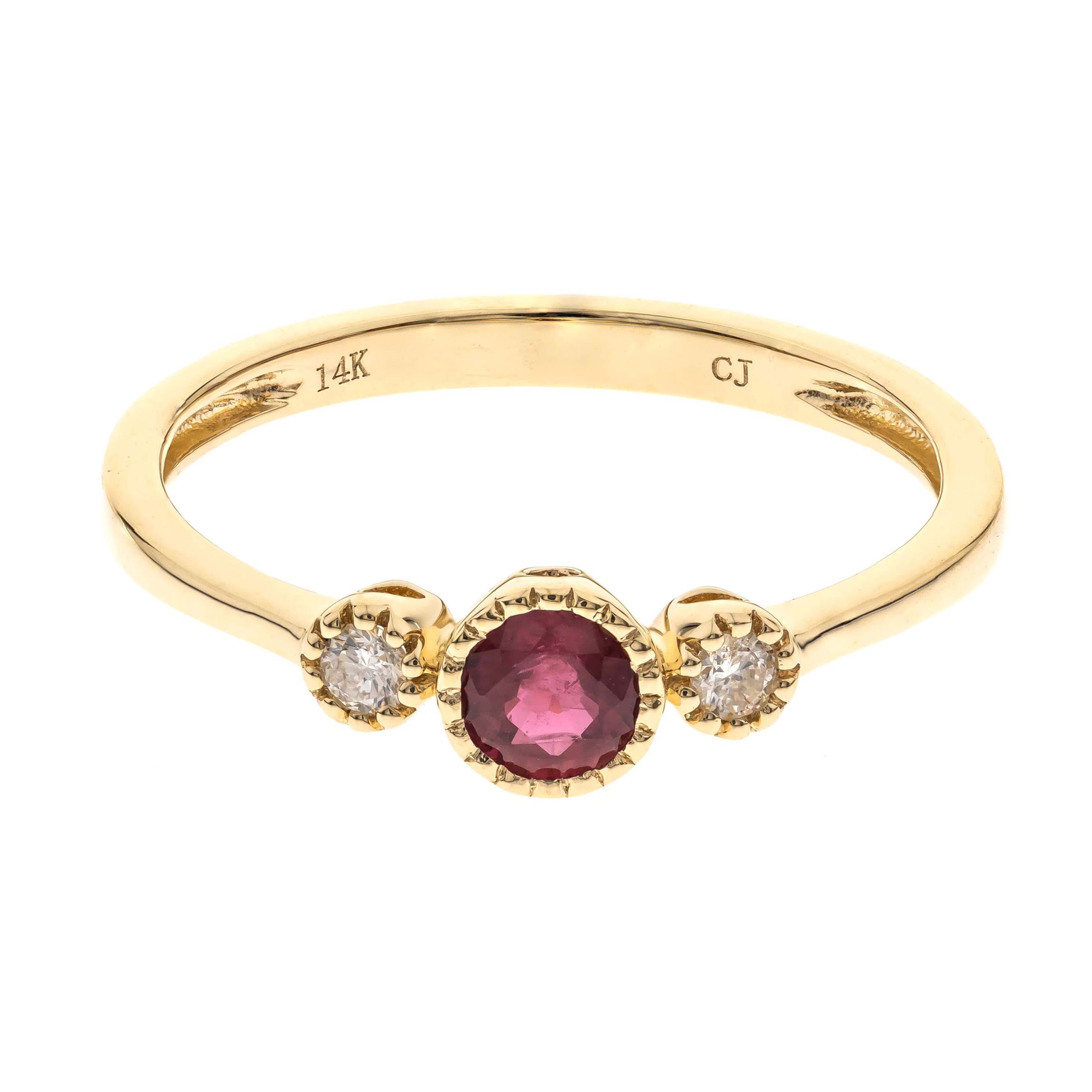 Ruby Ring in 10K Yellow Gold