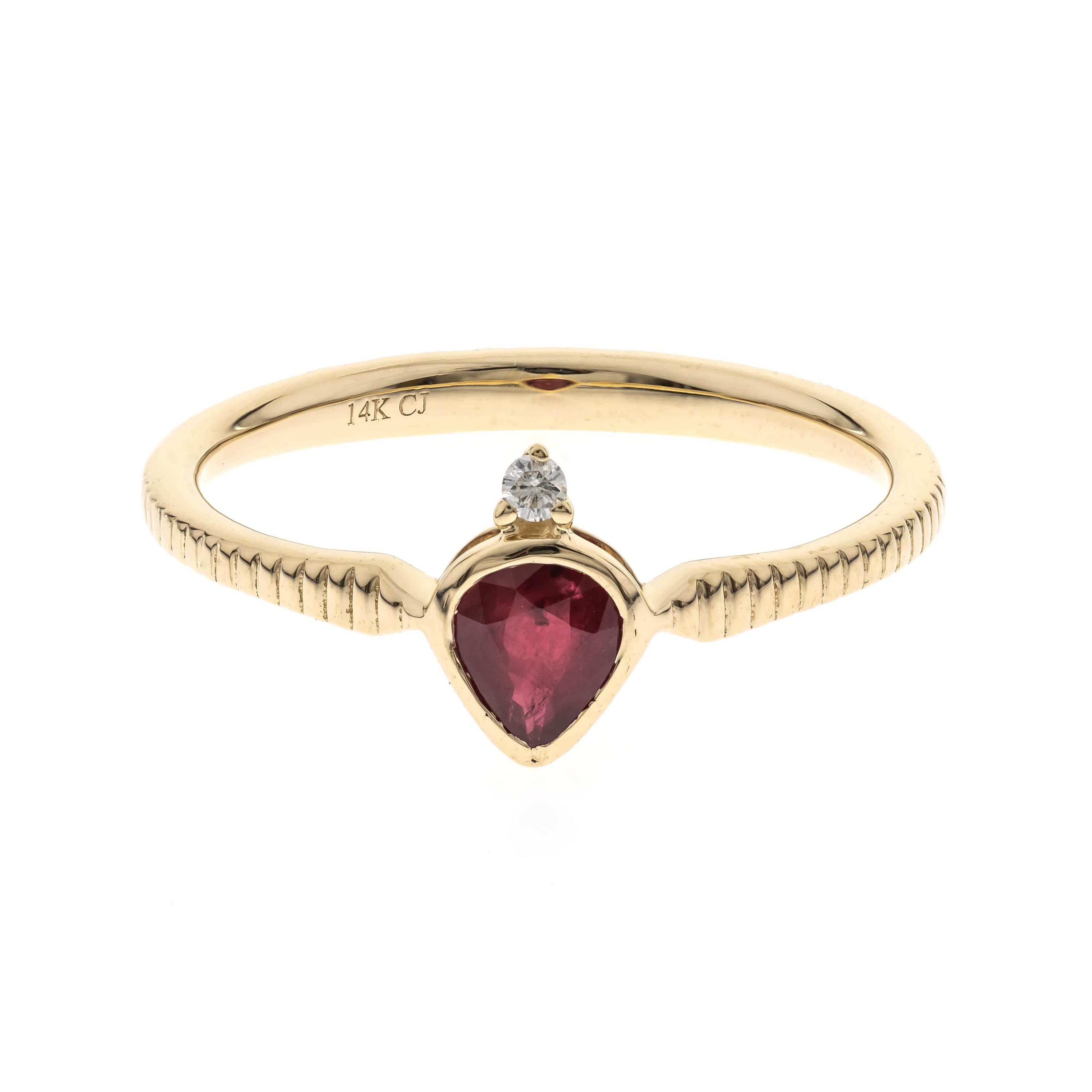 Ruby Ring in 14K Yellow Gold