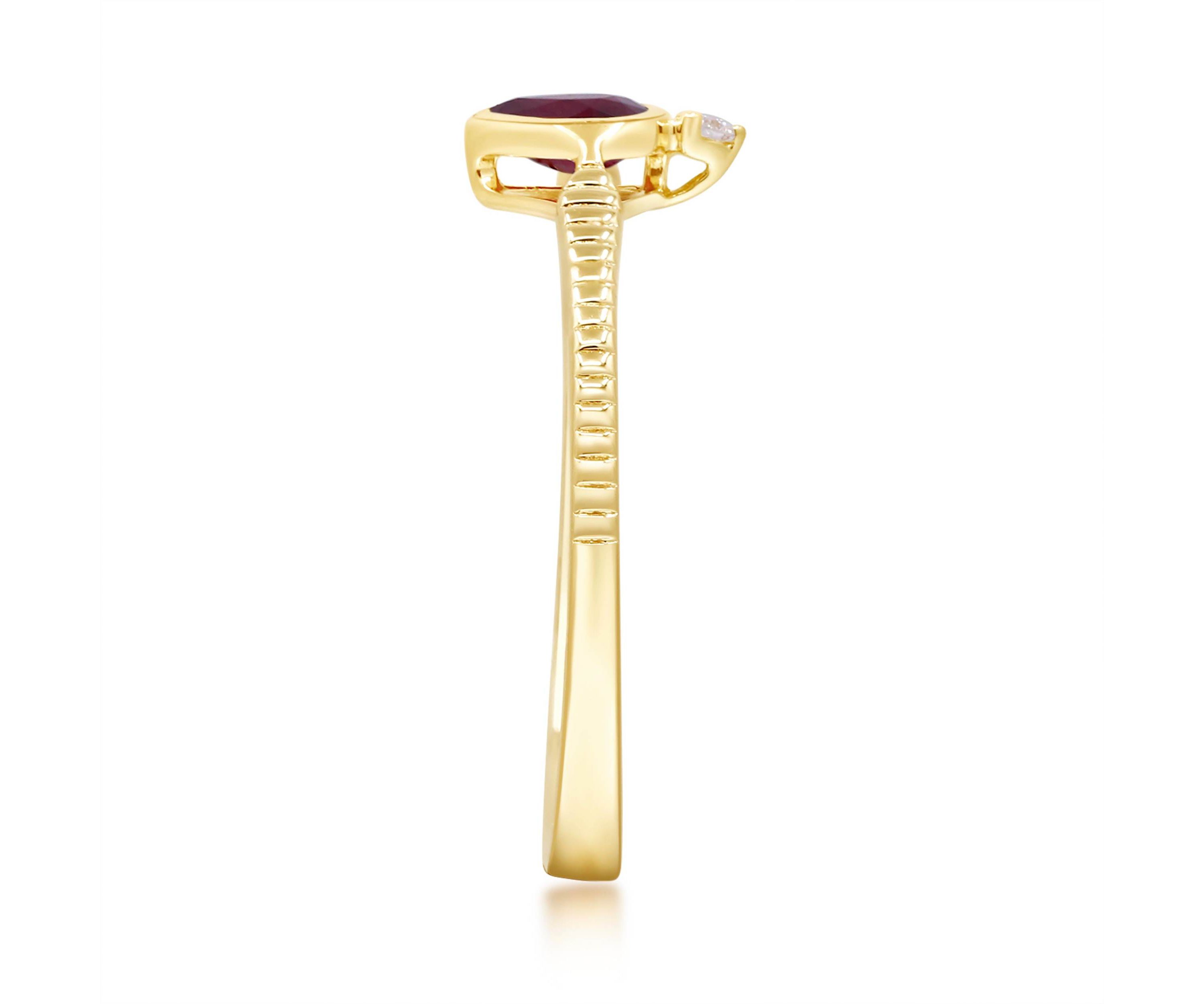 Ruby Ring in 14K Yellow Gold