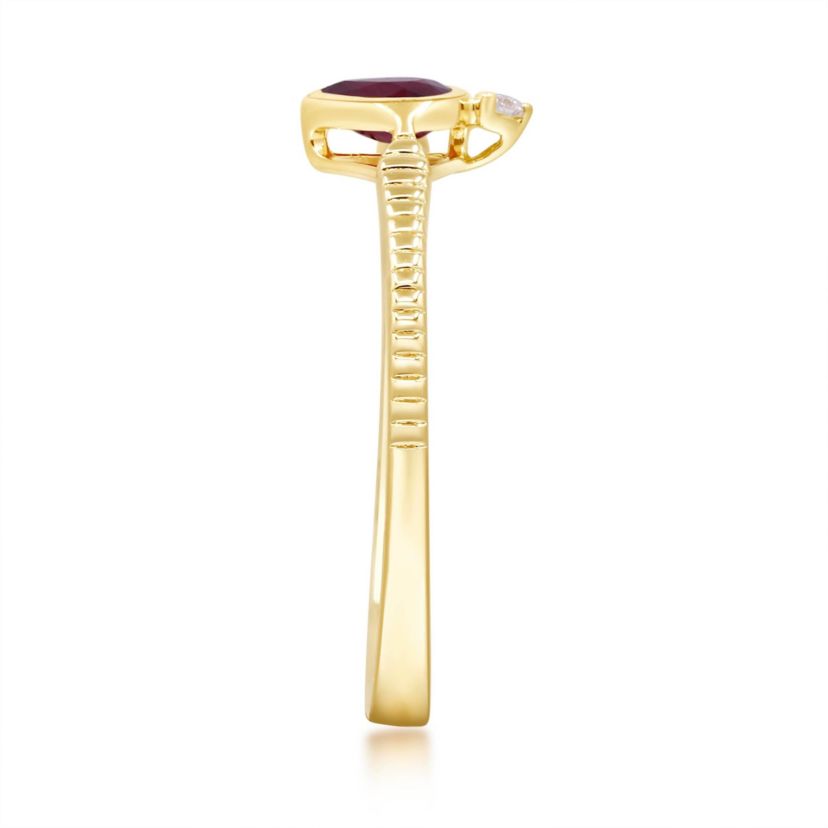 Ruby Ring in 14K Yellow Gold