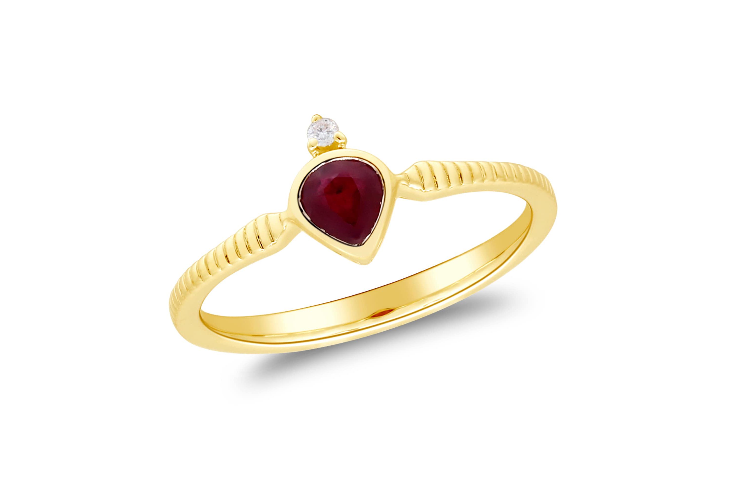 Ruby Ring in 14K Yellow Gold