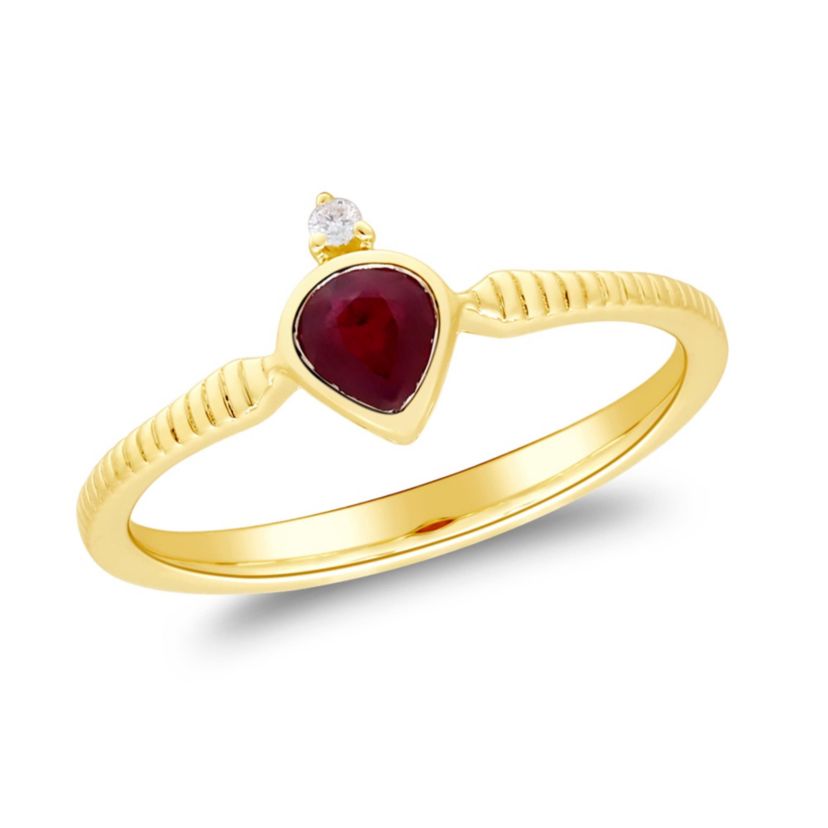 Ruby Ring in 14K Yellow Gold
