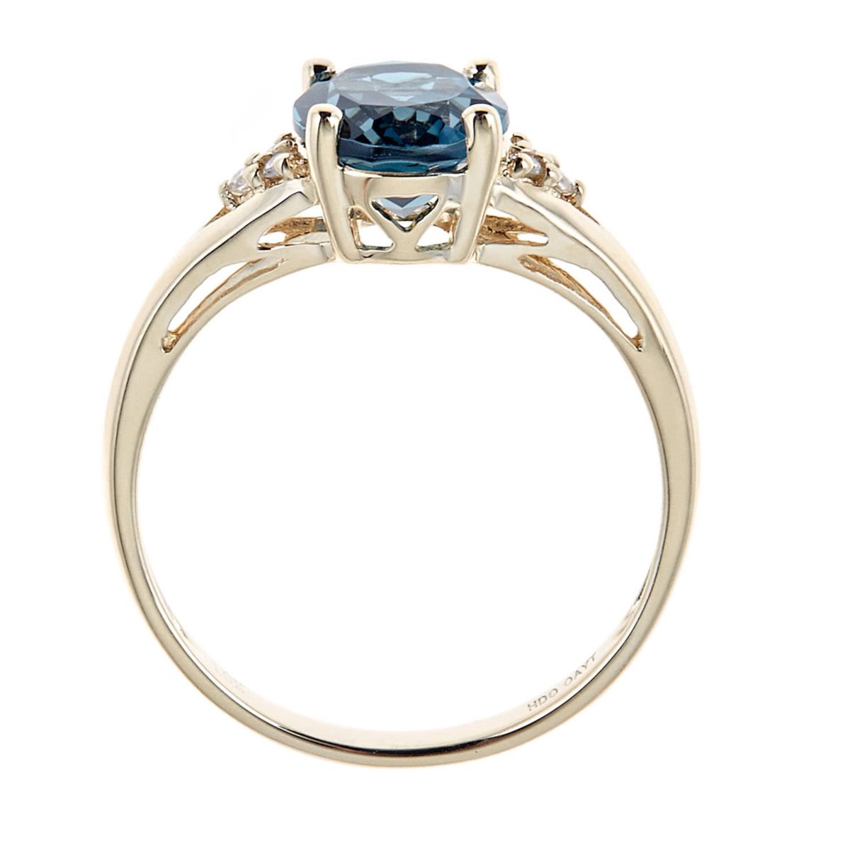 London Blue Topaz Ring in 10K Yellow Gold