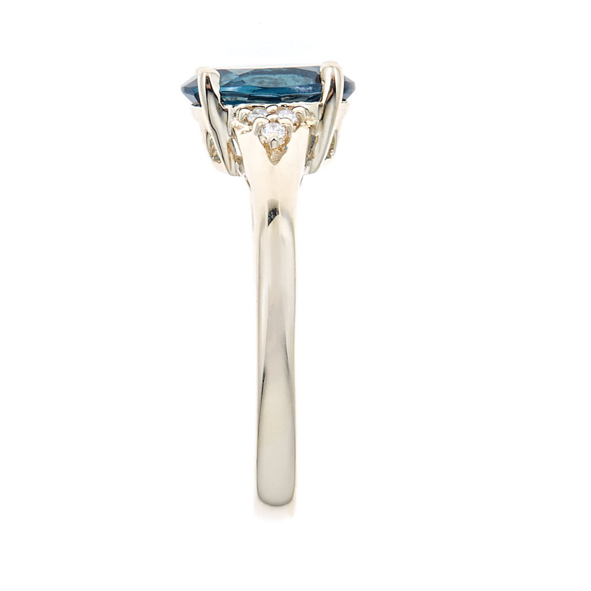 London Blue Topaz Ring in 10K Yellow Gold