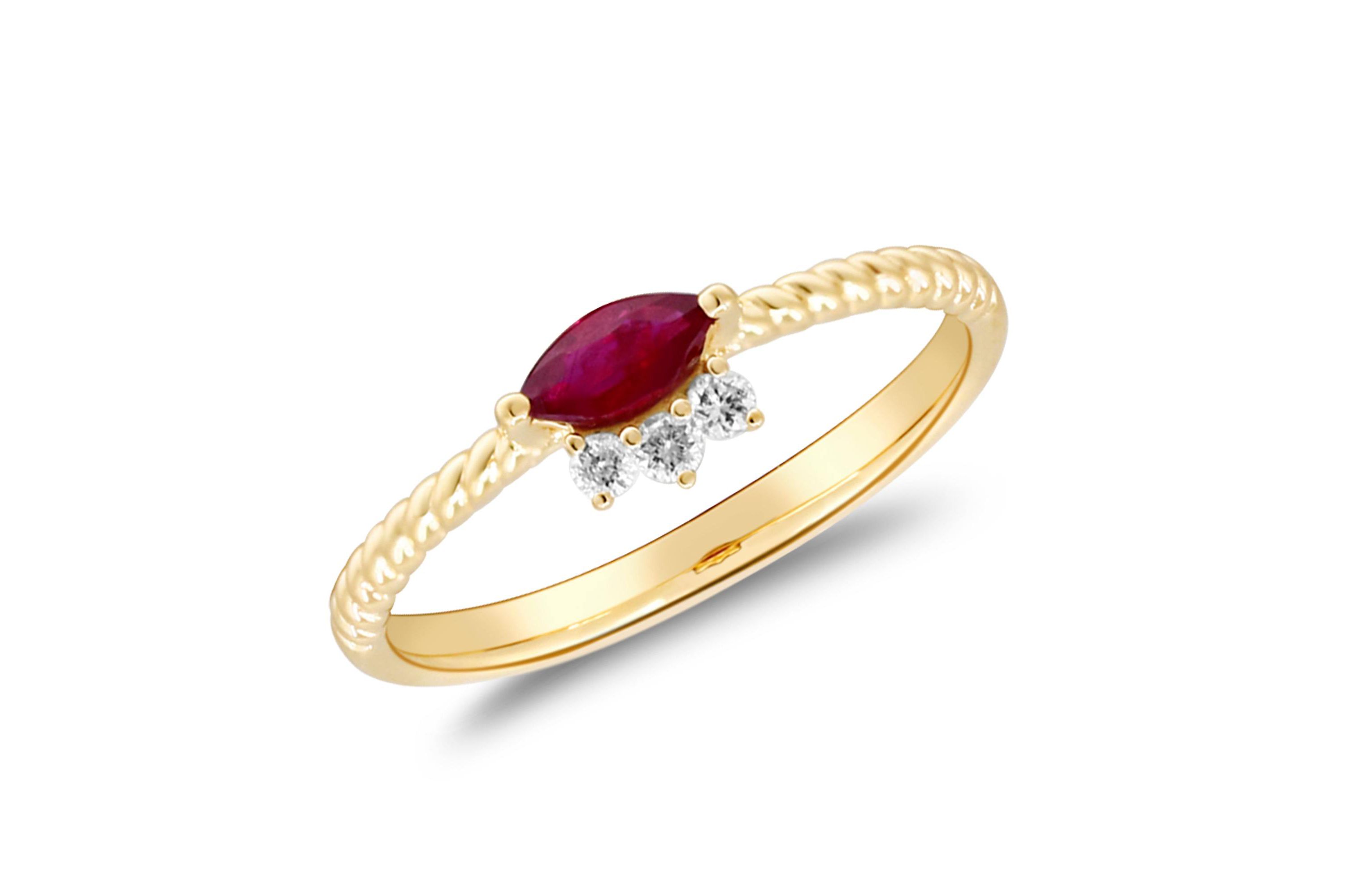 Ruby Ring in 14K Yellow Gold