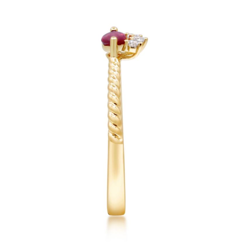 Ruby Ring in 14K Yellow Gold