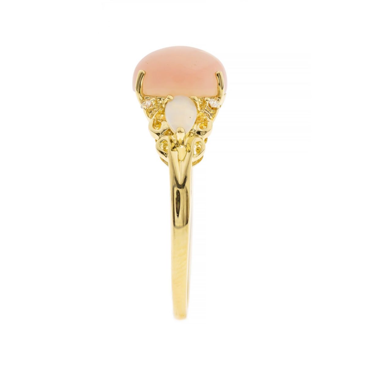 Pink Opal Ring in 10K Yellow Gold